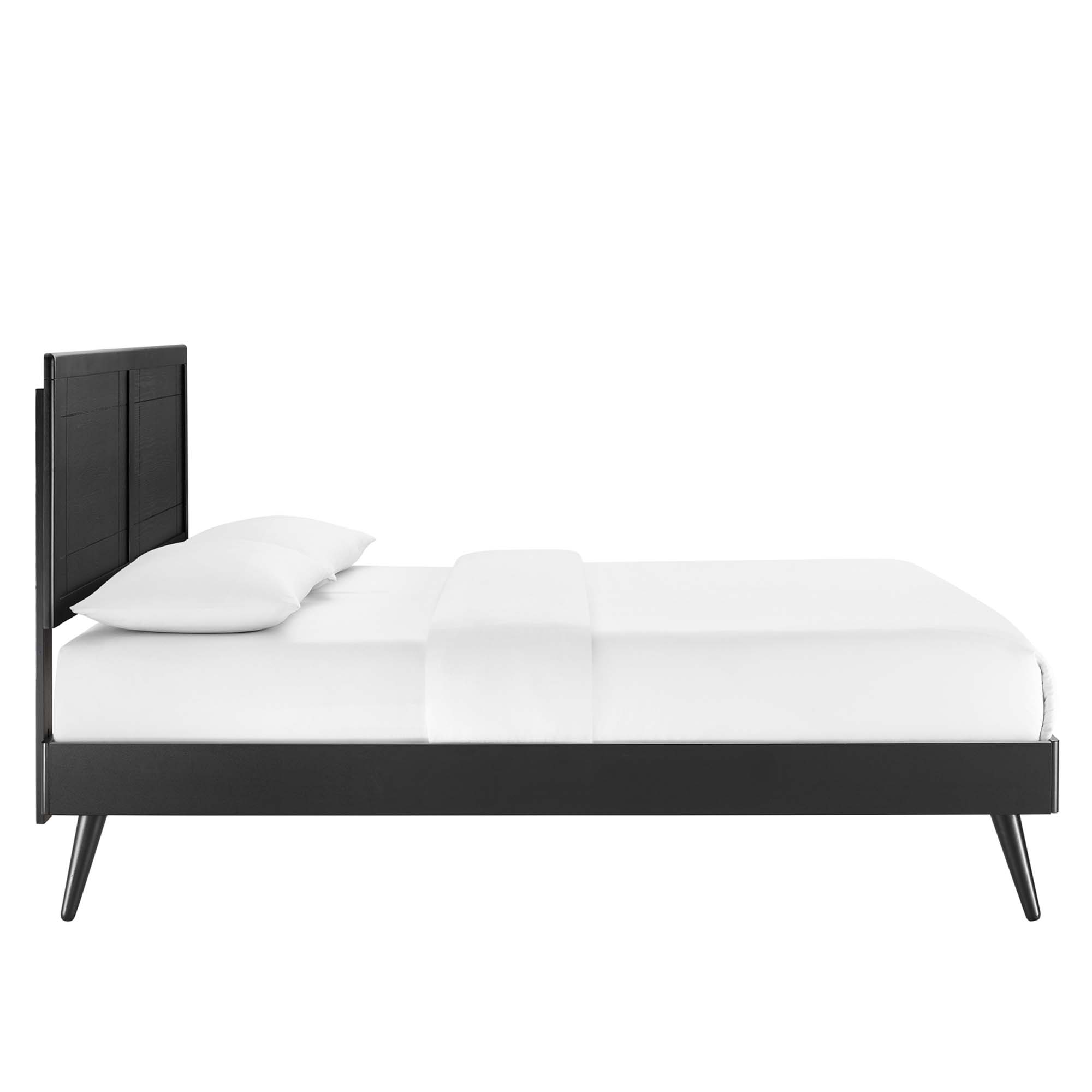 Marlee Wood King Platform Bed With Splayed Legs