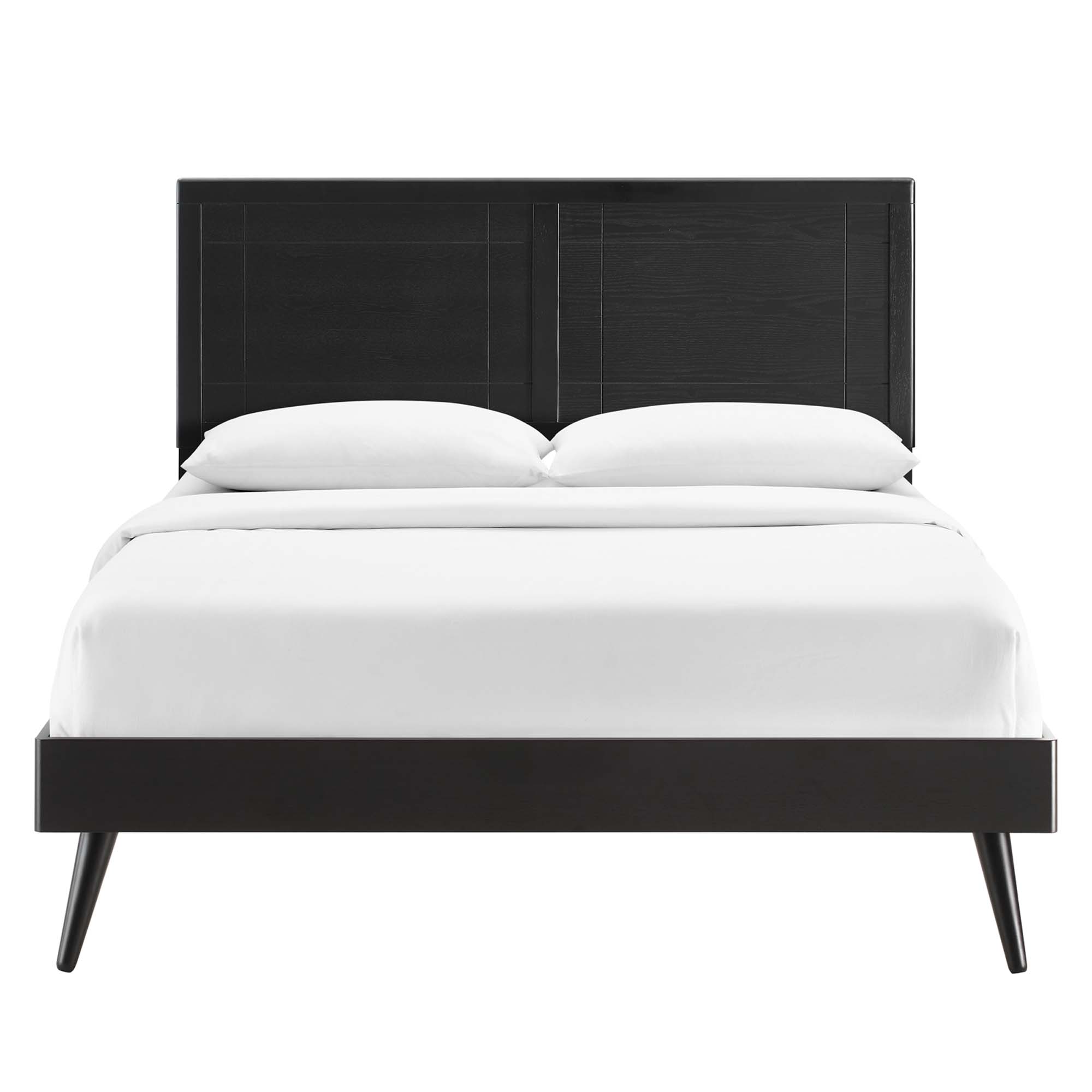 Marlee Wood King Platform Bed With Splayed Legs