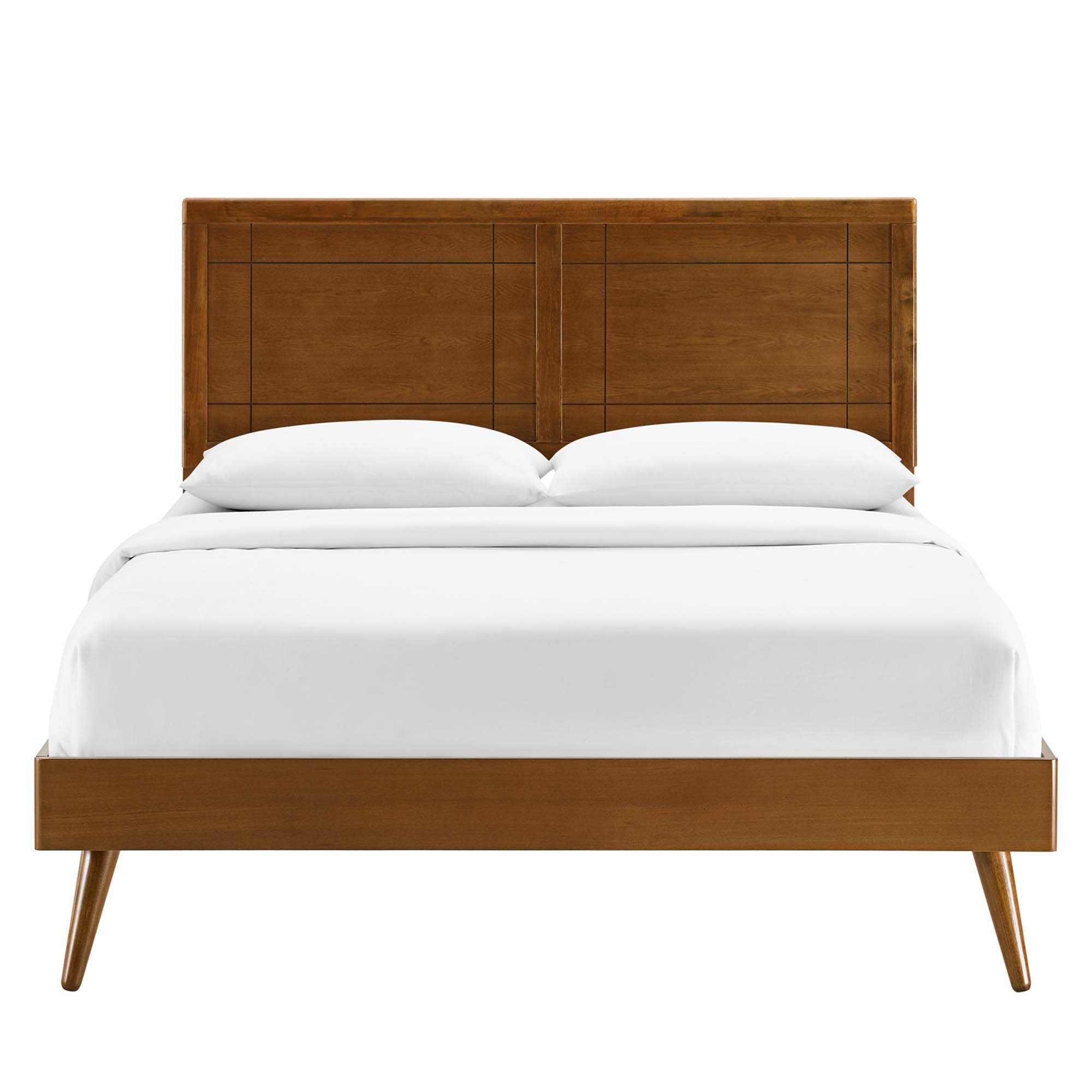 Marlee Wood King Platform Bed With Splayed Legs