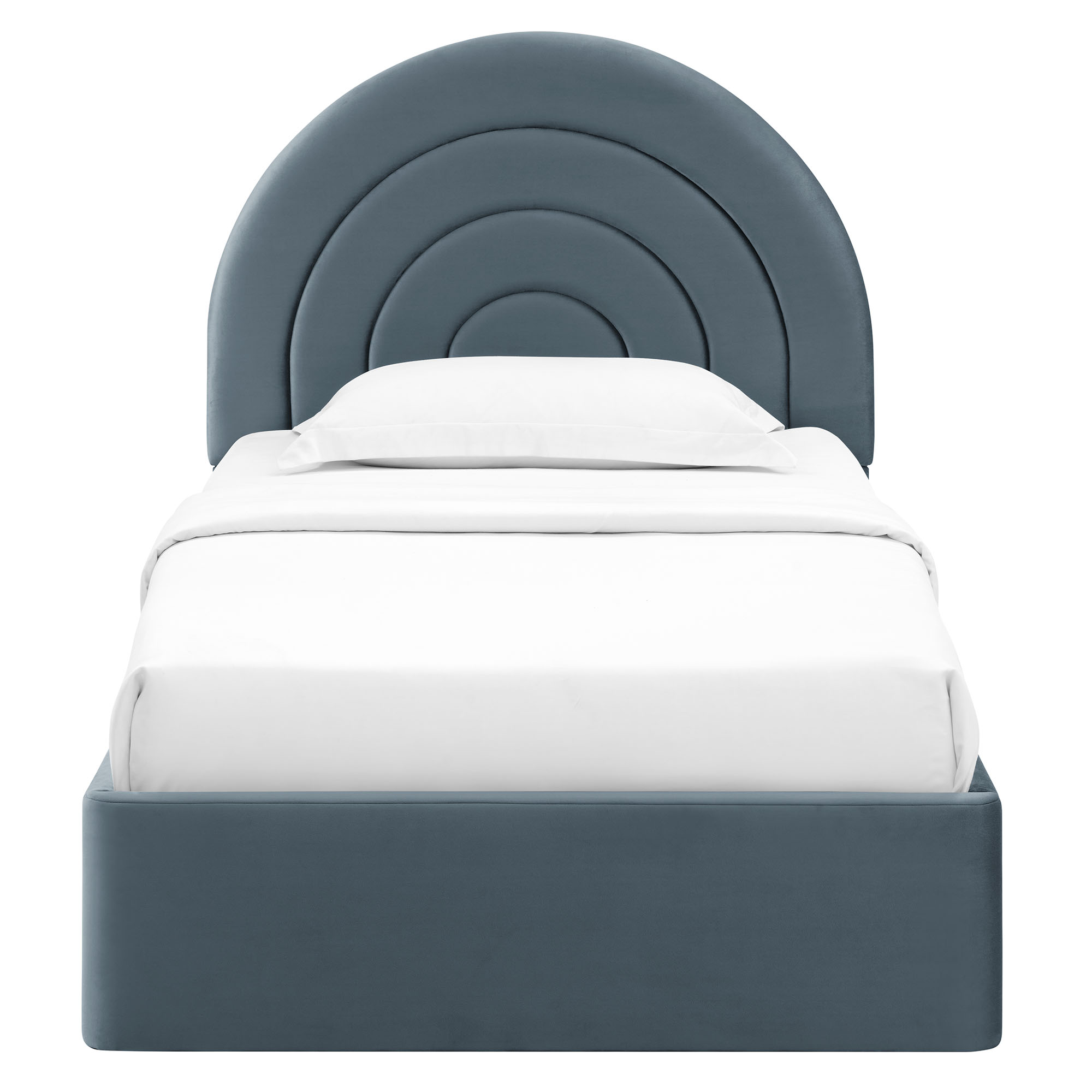 Solana Arched Performance Velvet Twin Platform Bed