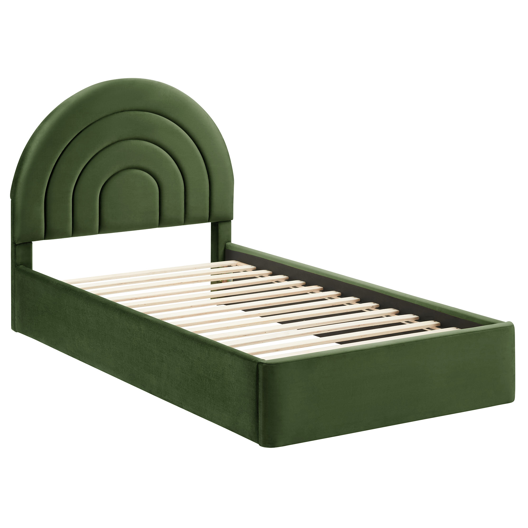 Solana Arched Performance Velvet Twin Platform Bed