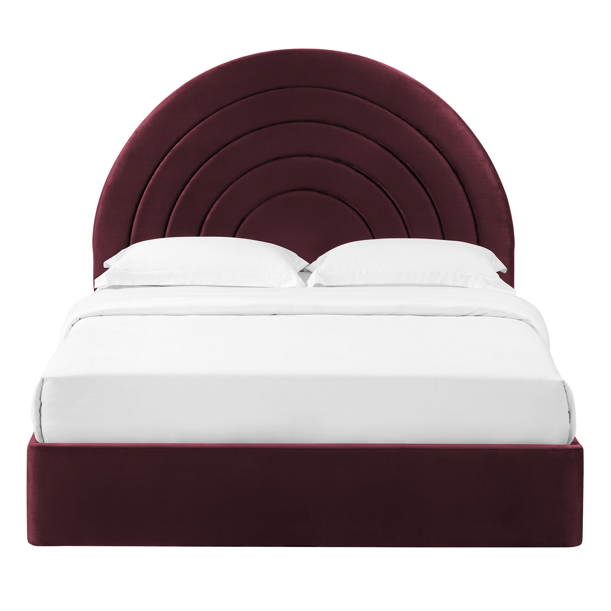 Solana Arched Performance Velvet Full Platform Bed