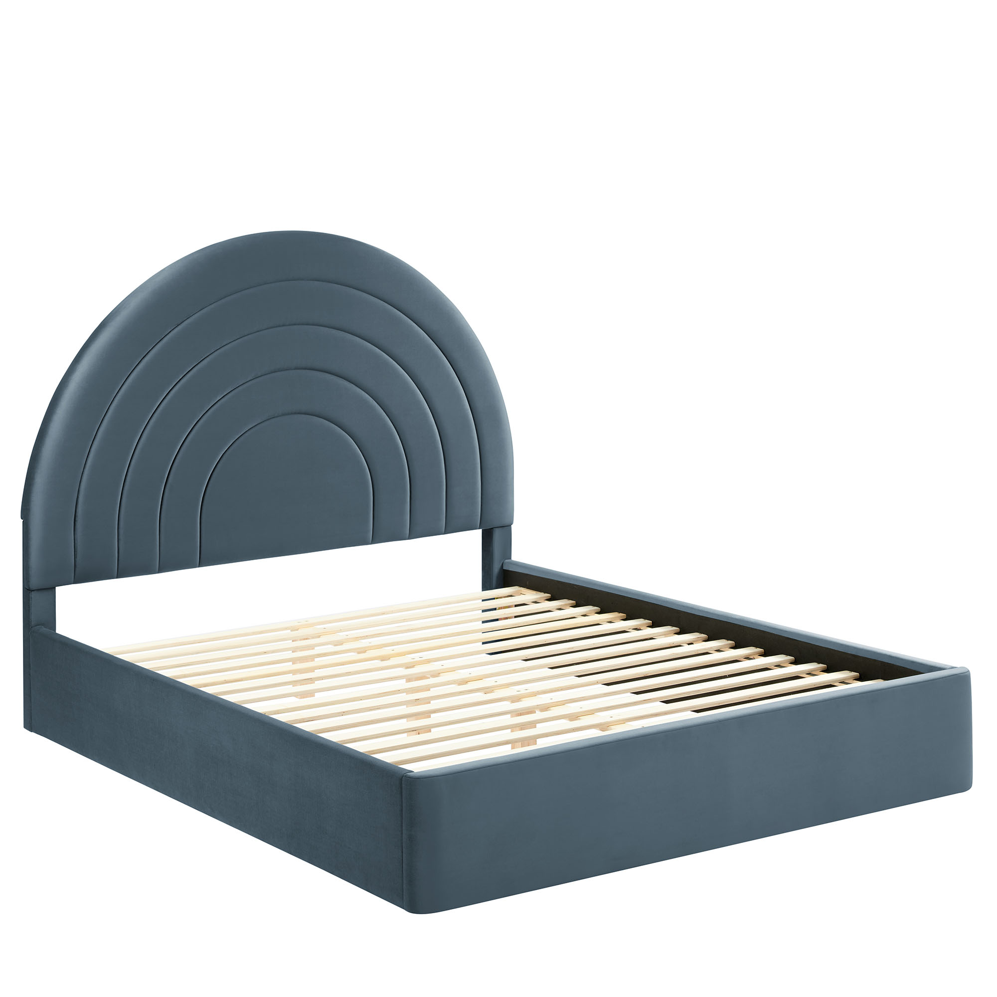 Solana Arched Performance Velvet King Platform Bed