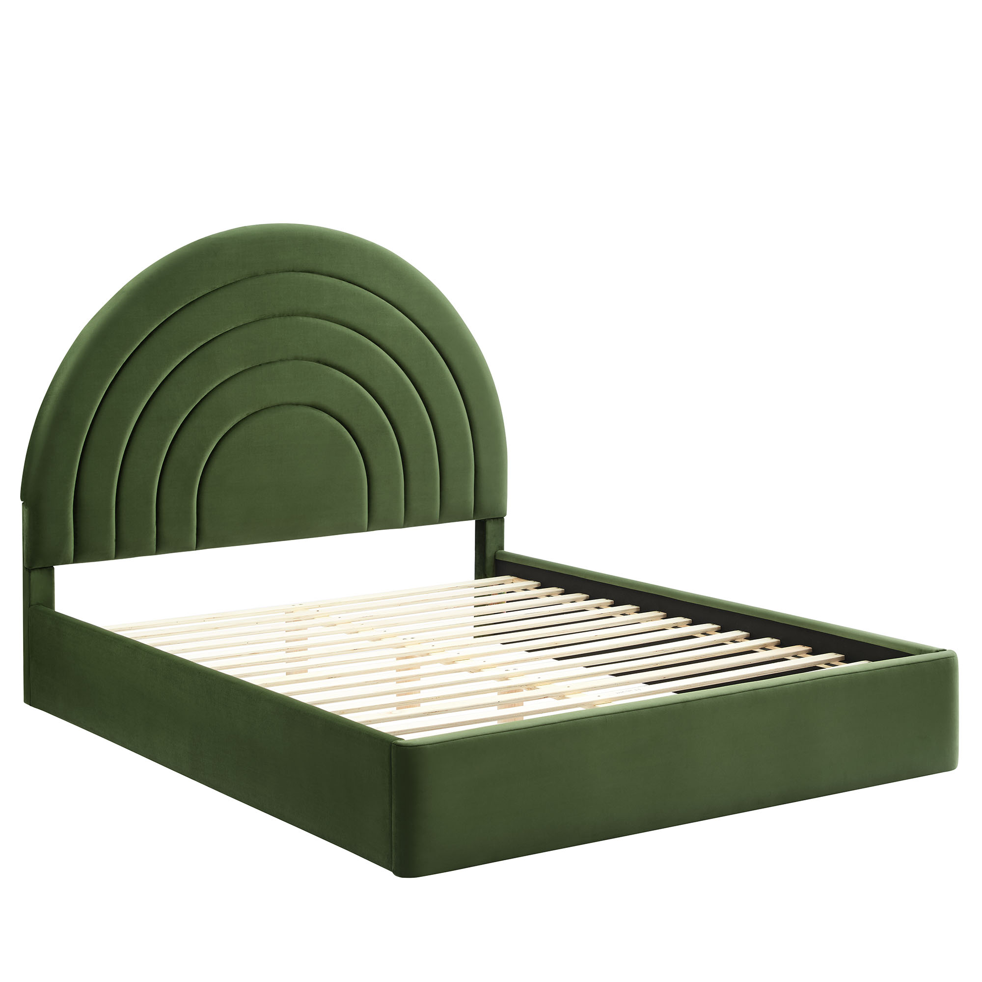 Solana Arched Performance Velvet King Platform Bed