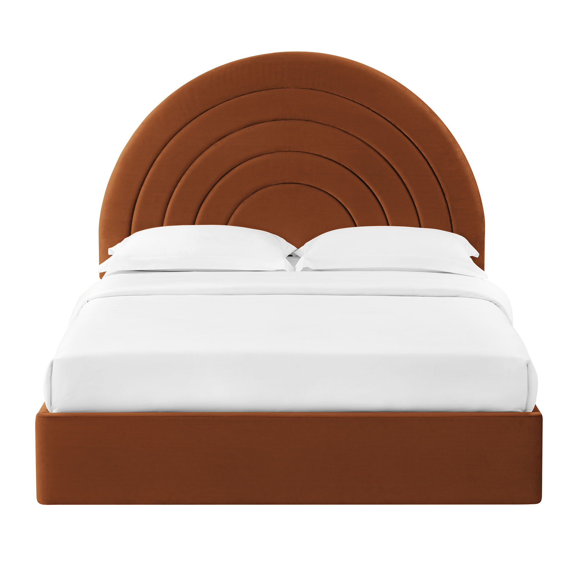 Solana Arched Performance Velvet King Platform Bed