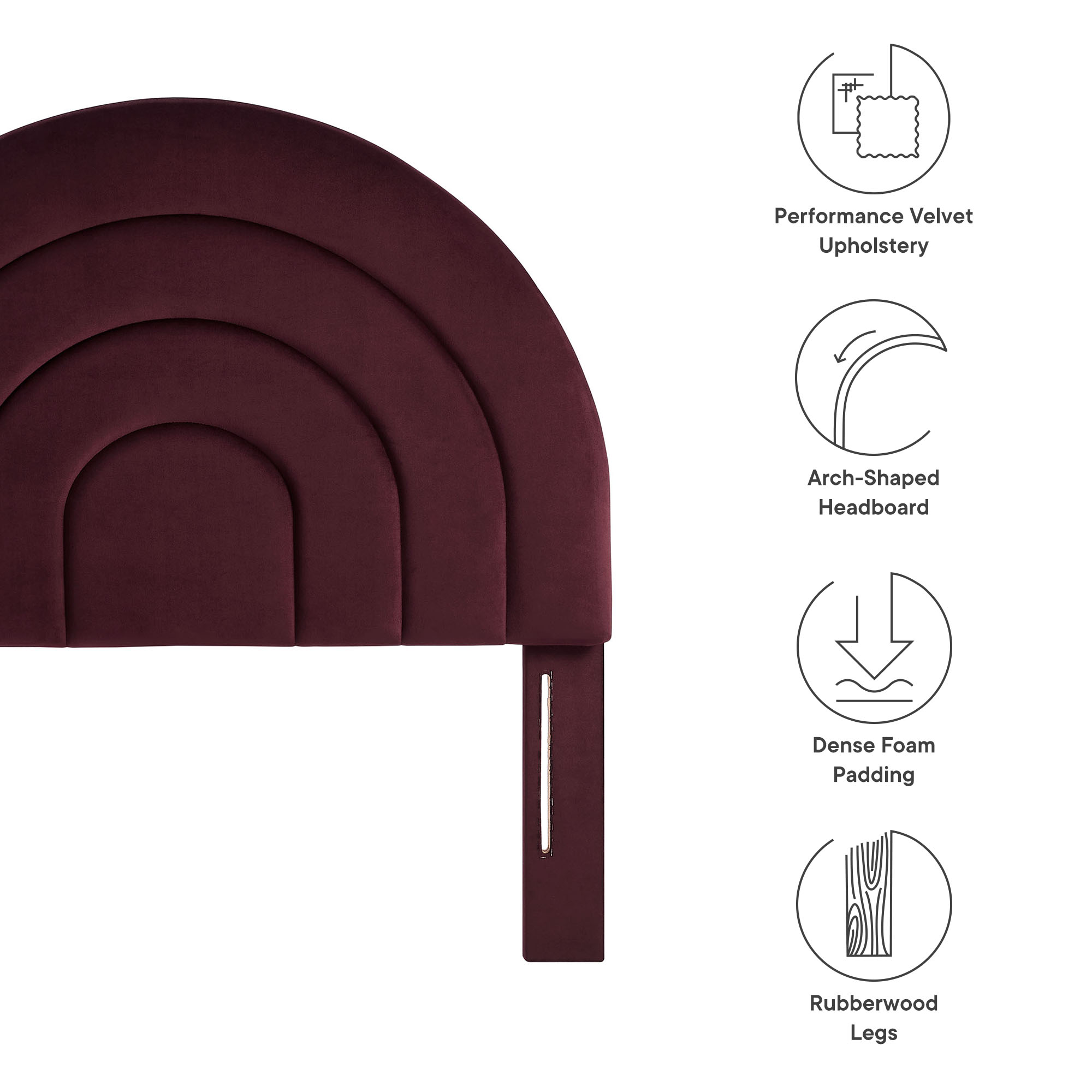 Solana Arched Performance Velvet