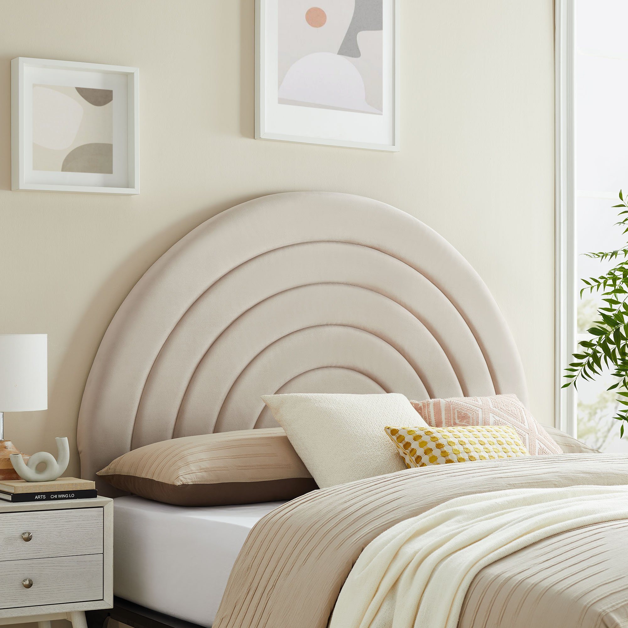 Flair Ava Single Grey Boucle Fabric Bed