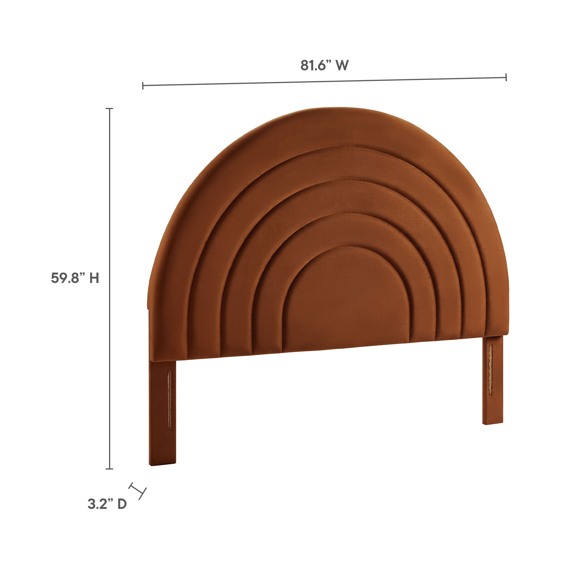 Solana Soft Arch Shaped Round Queen Headboard