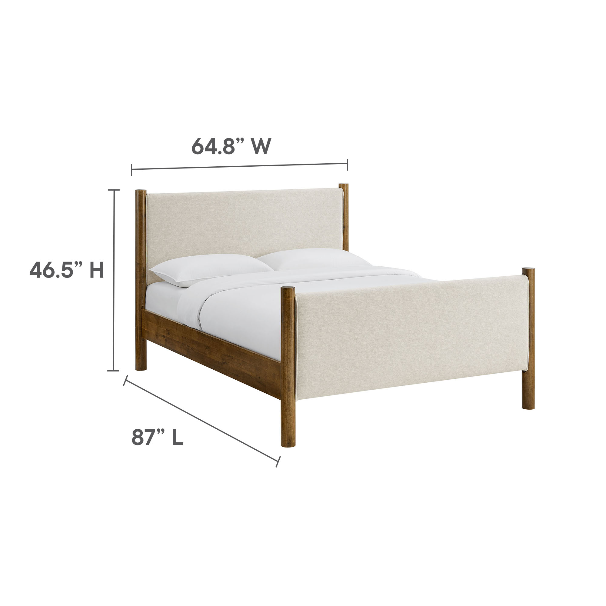 Maven Queen Size Fabric Upholstered Platform Bed