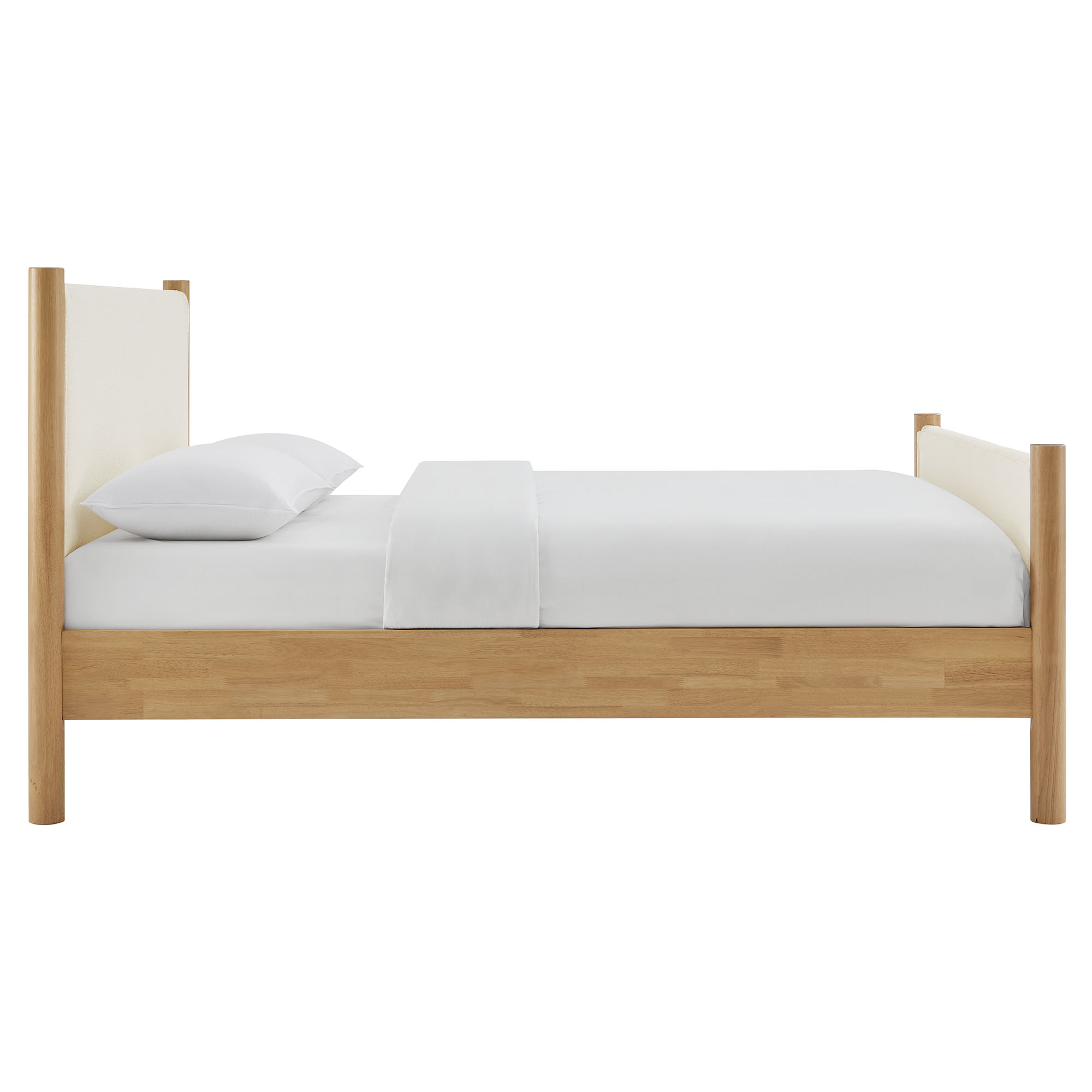 Maven Queen Size Boucle Upholstered Platform Bed