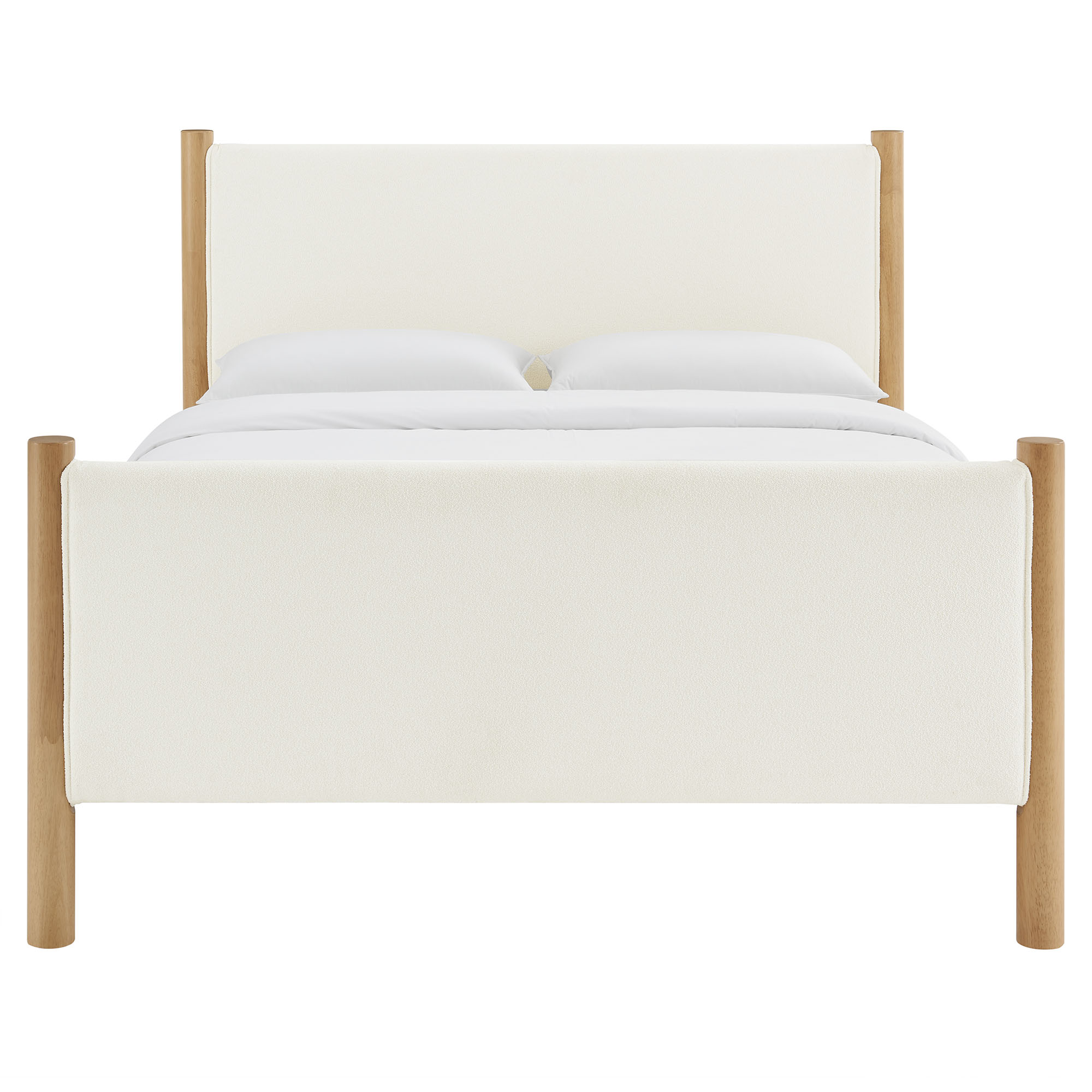 Maven King Size Boucle Upholstered Platform Bed