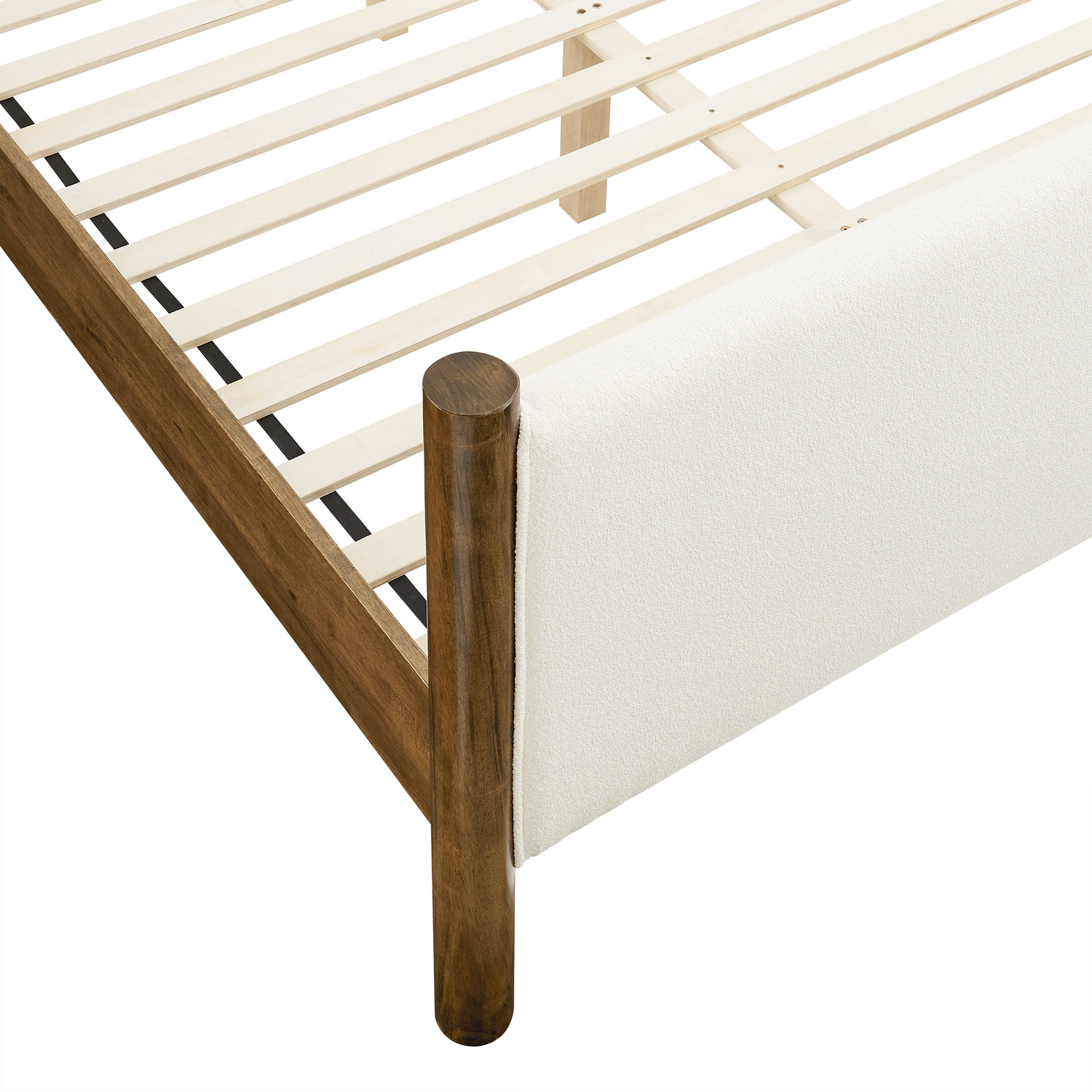 Maven King Size Boucle Upholstered Platform Bed
