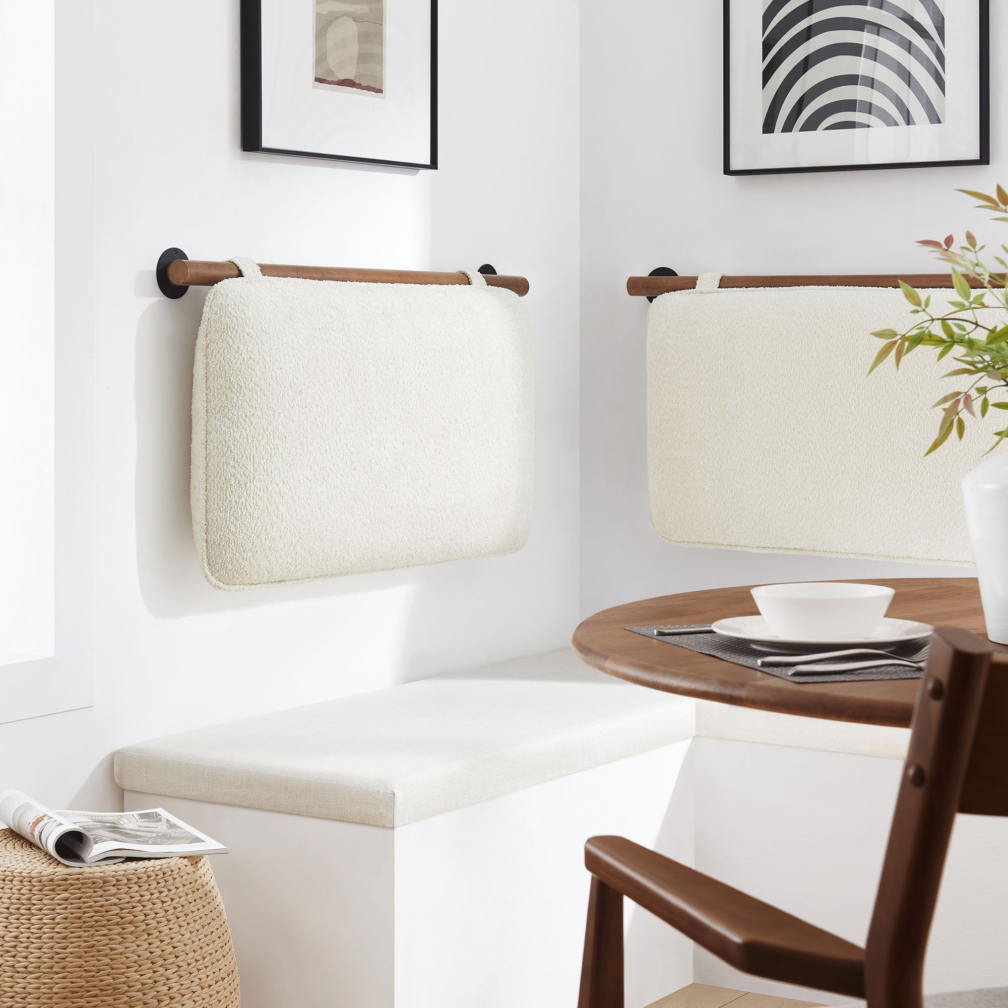 Anela Wall-Mounted Chenille Upholstered Twin Headboard