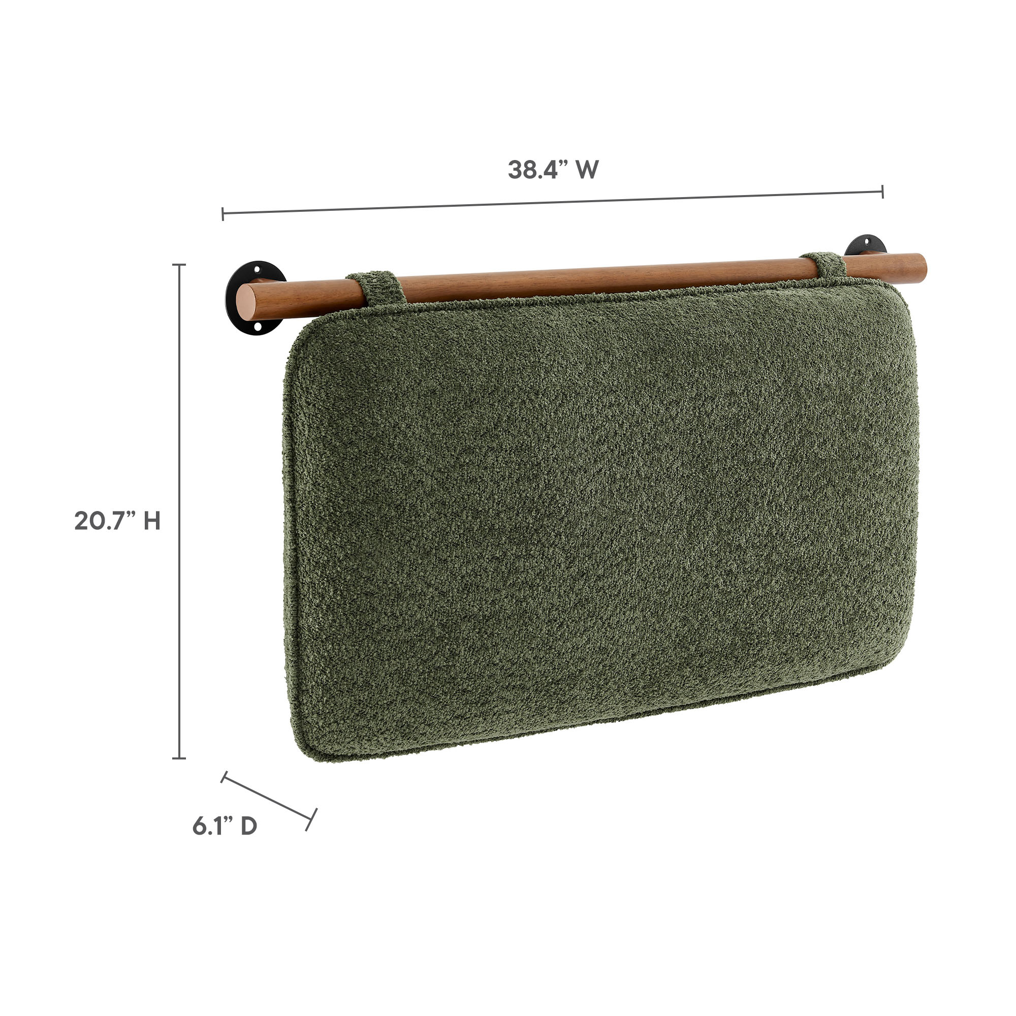 Anela Wall-Mounted Chenille Upholstered Twin Headboard