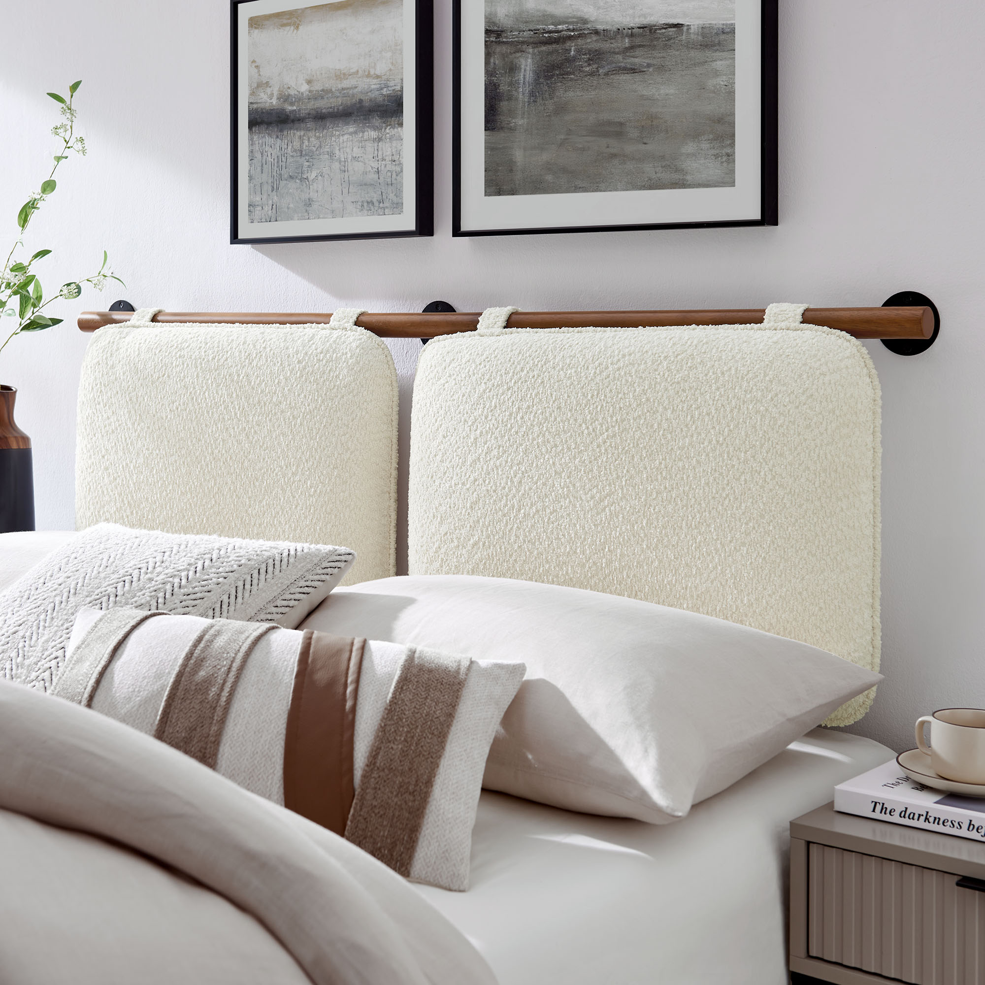 Anela Wall-Mounted Chenille Upholstered Full Headboard