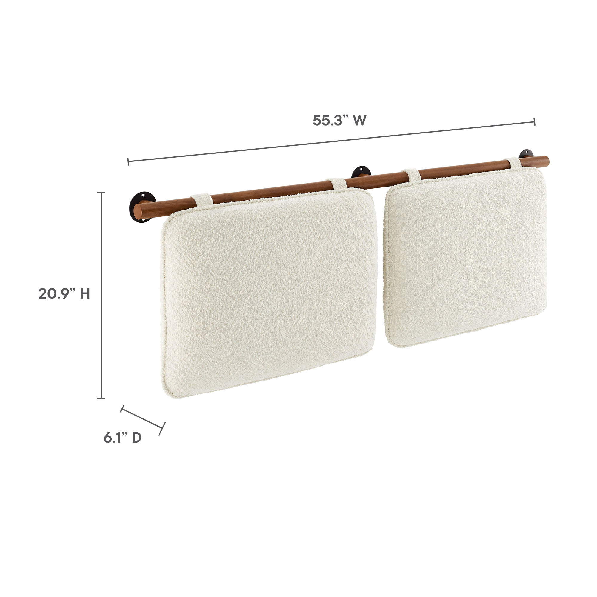 Anela Wall-Mounted Chenille Upholstered Full Headboard