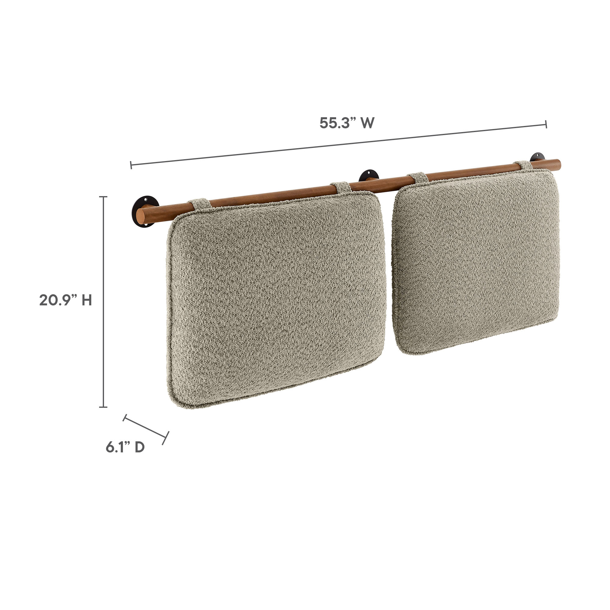 Anela Wall-Mounted Chenille Upholstered Full Headboard