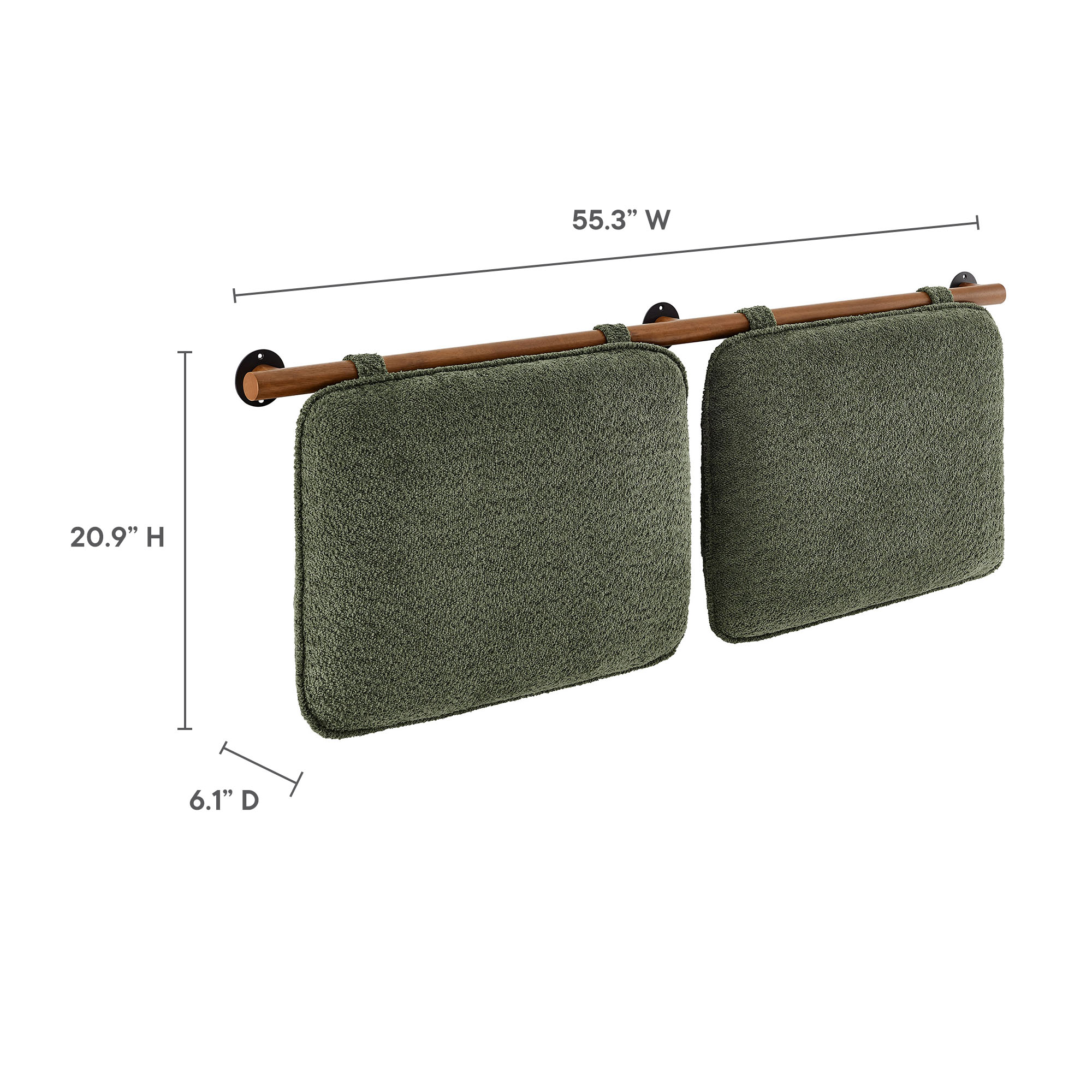 Anela Wall-Mounted Chenille Upholstered Full Headboard
