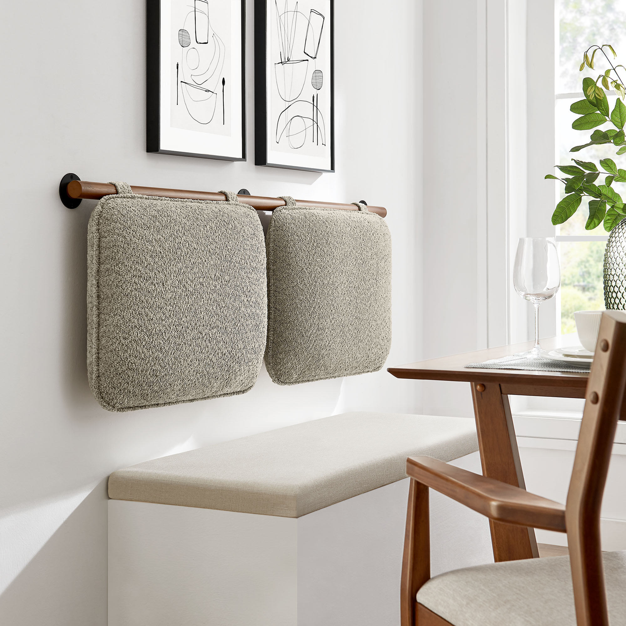Anela Wall-Mounted Chenille Upholstered Queen Headboard