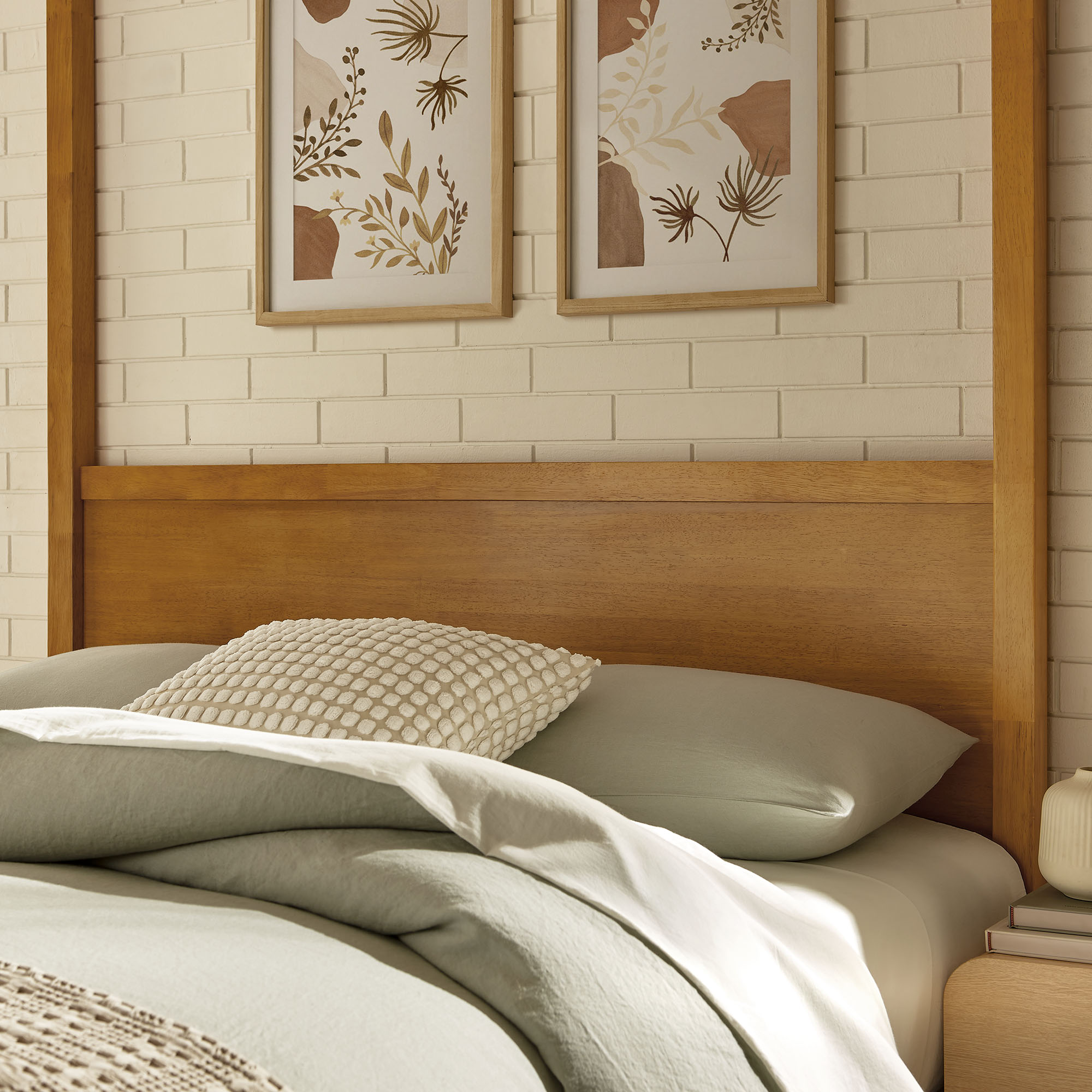 Alva King Wood Canopy Platform Bed