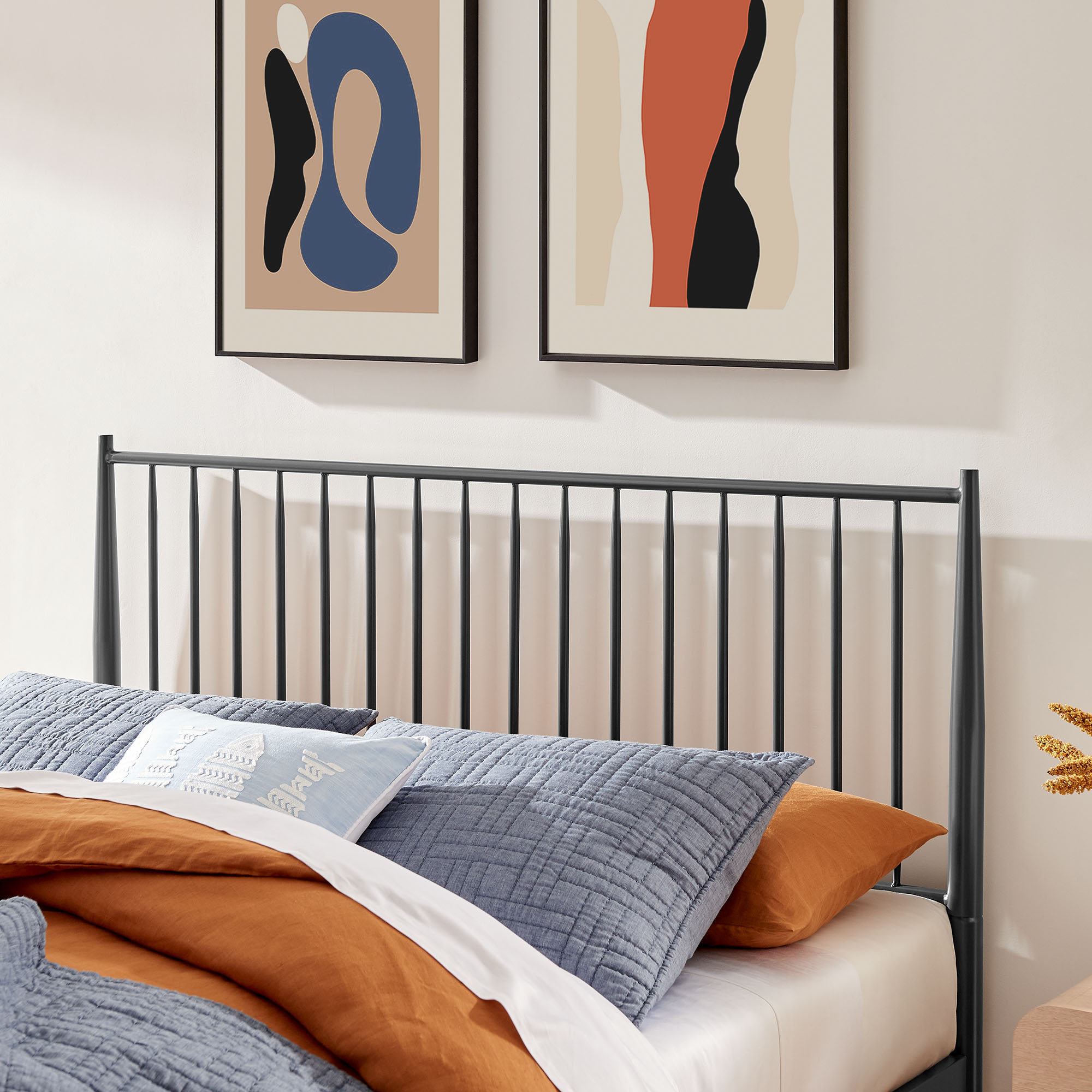 Adair Spindle Metal Full Platform Bed