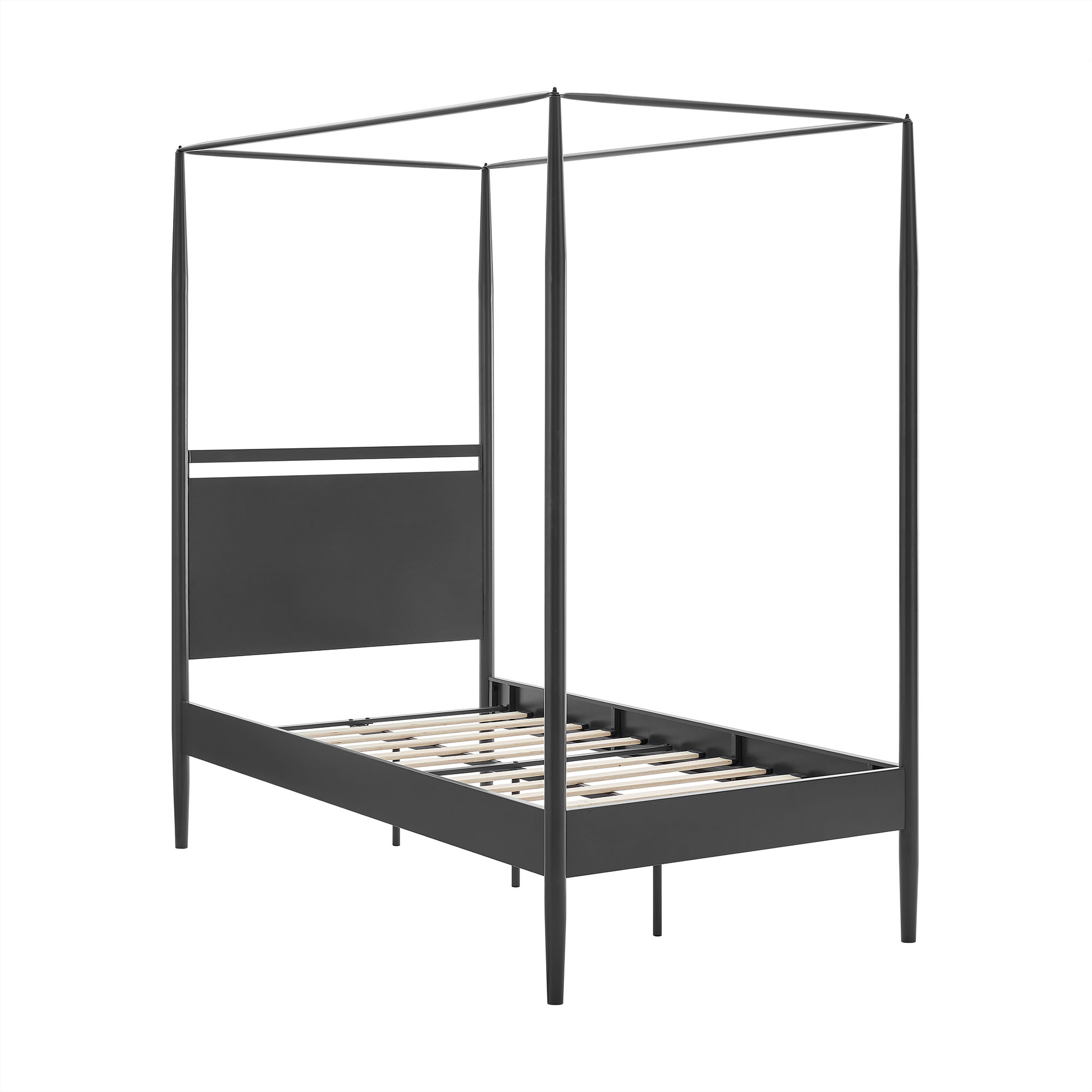 Marlowe 4-Poster Canopy Metal Twin Platform Bed