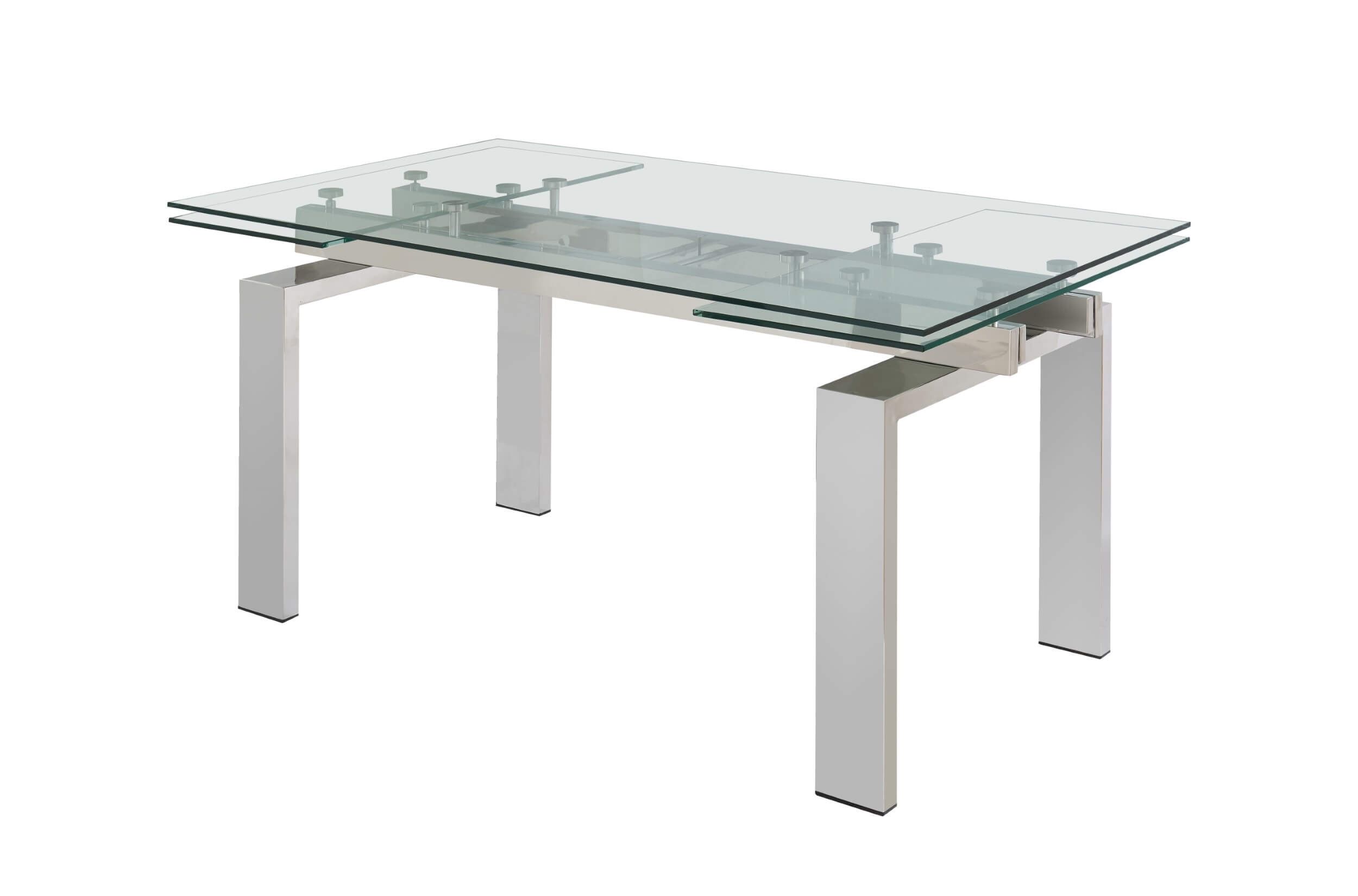 Moda Tempered Glass Extendable Dining Table