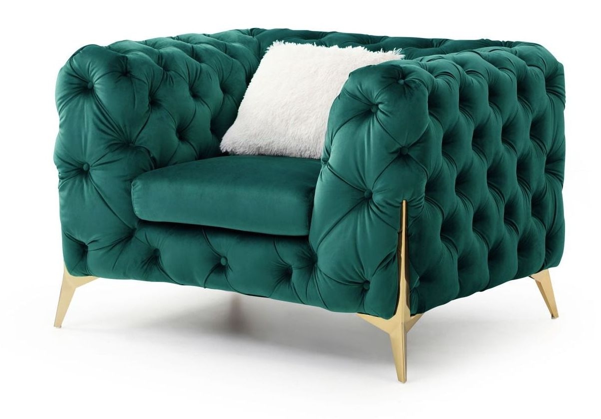 Moderno Tufted Velvet Living Room Set