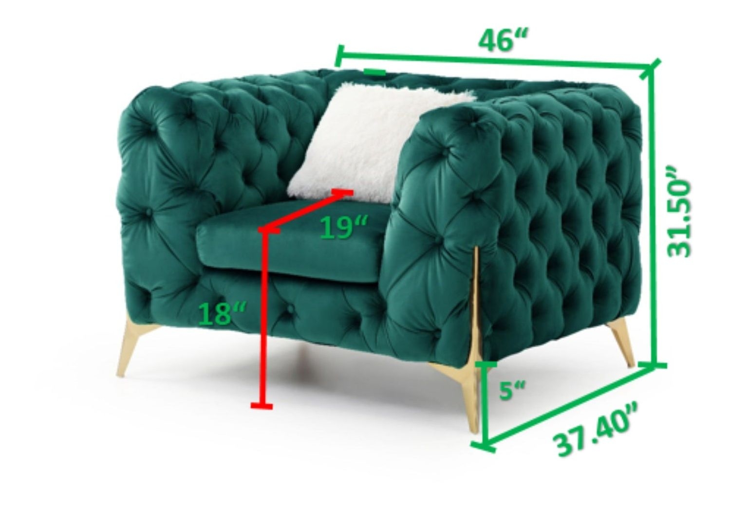 Moderno Tufted Velvet Living Room Set