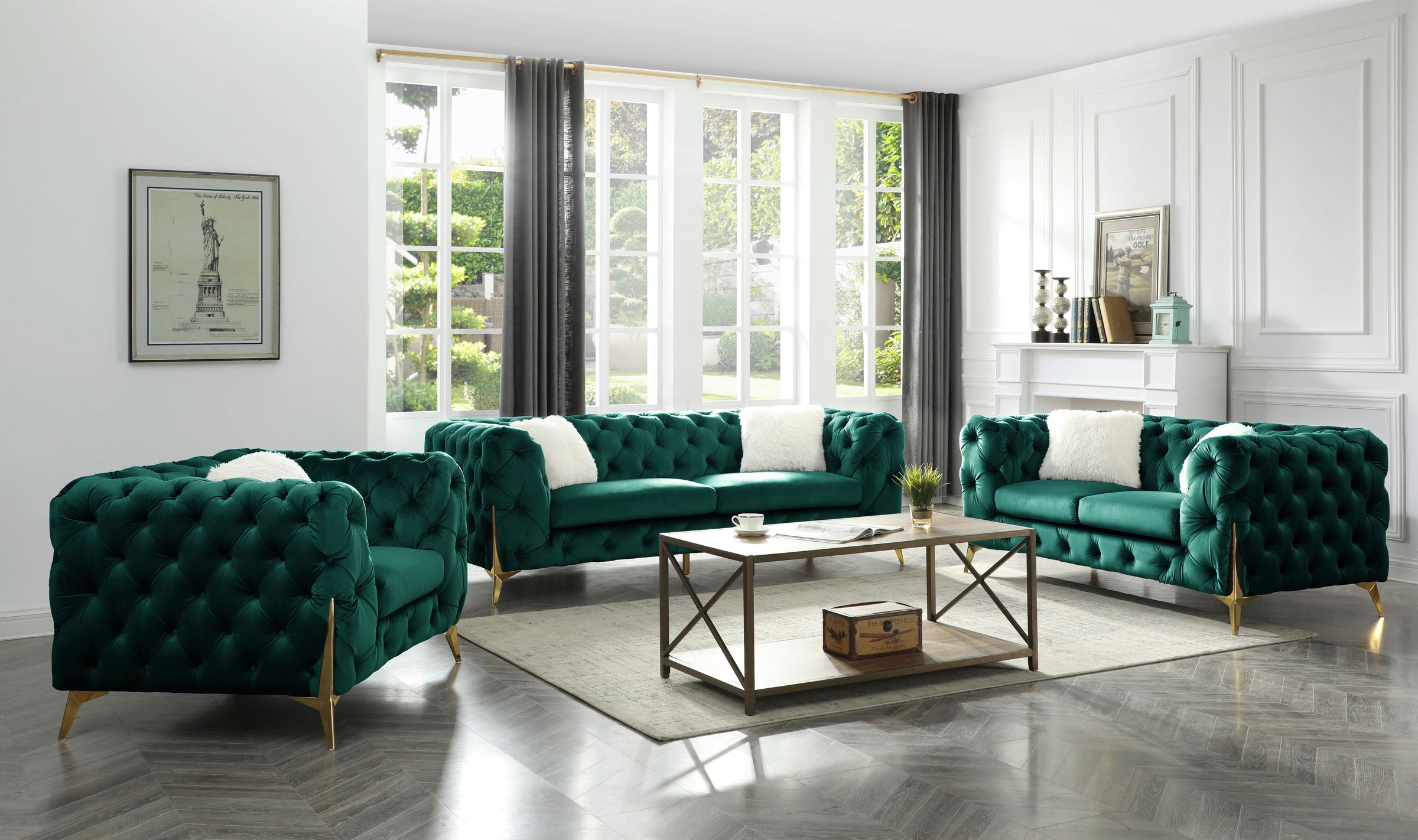 Moderno Tufted Velvet Chair