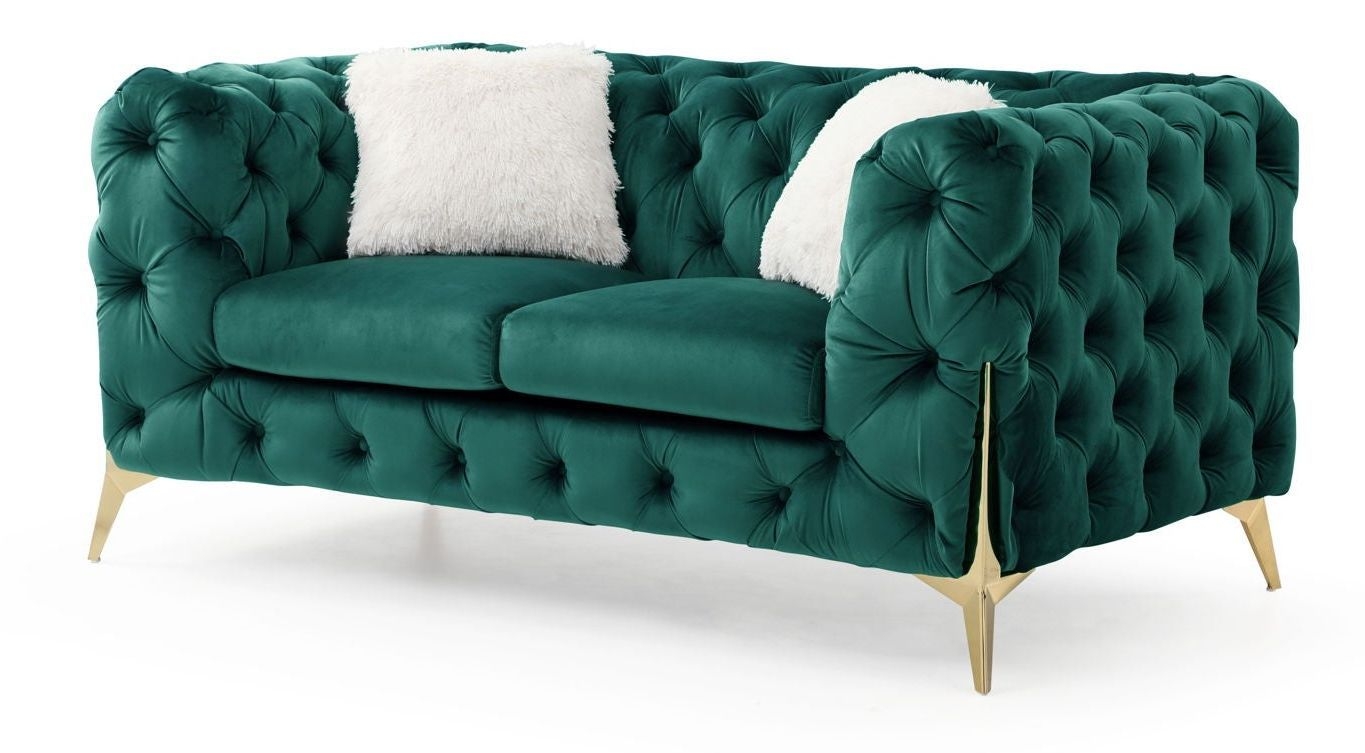 Moderno Tufted Velvet Living Room Set