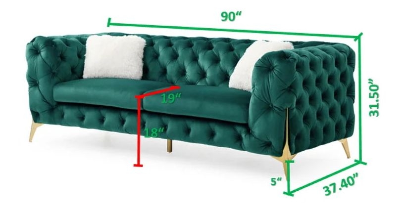 Moderno Tufted Velvet Living Room Set