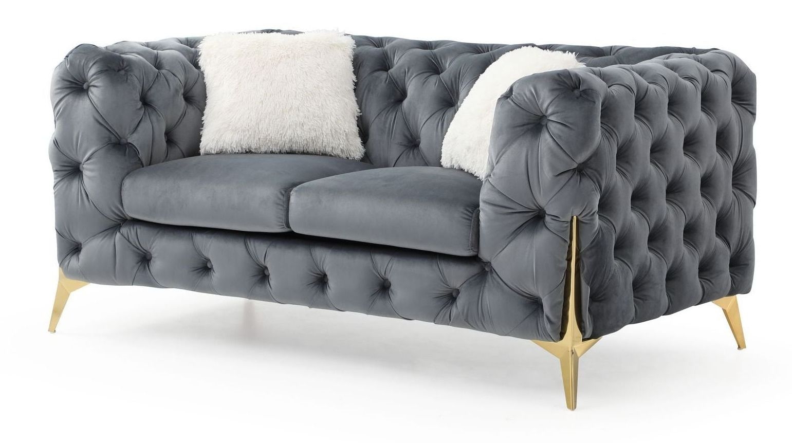 Moderno Tufted Velvet Living Room Set
