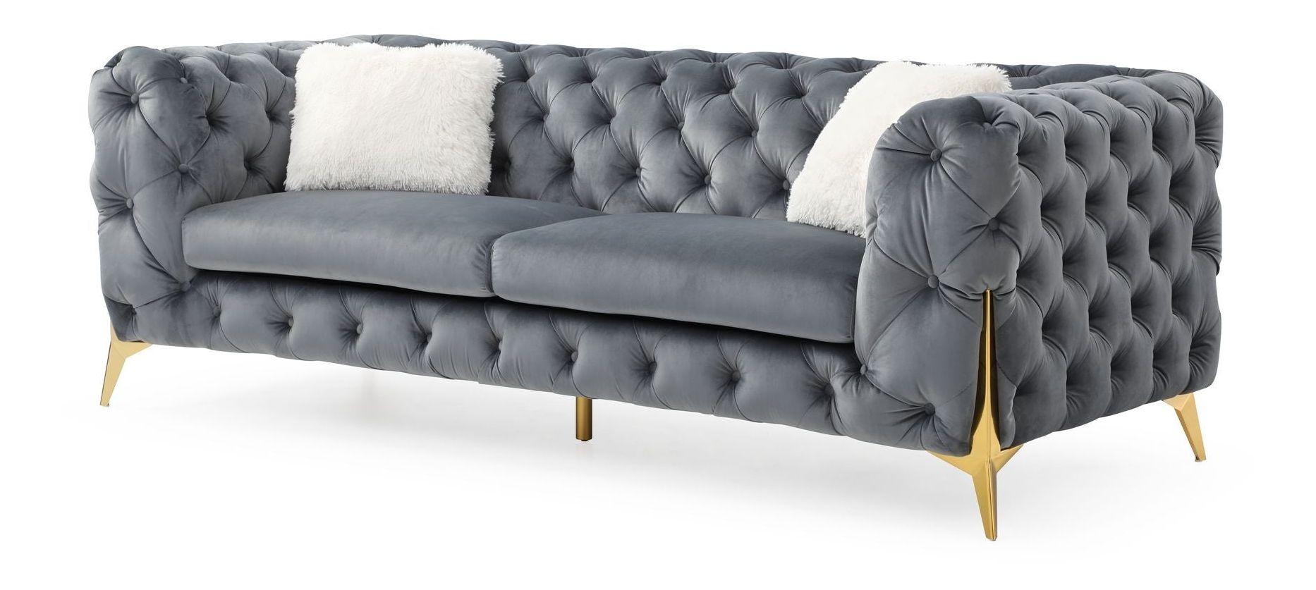 Moderno Tufted Velvet Living Room Set