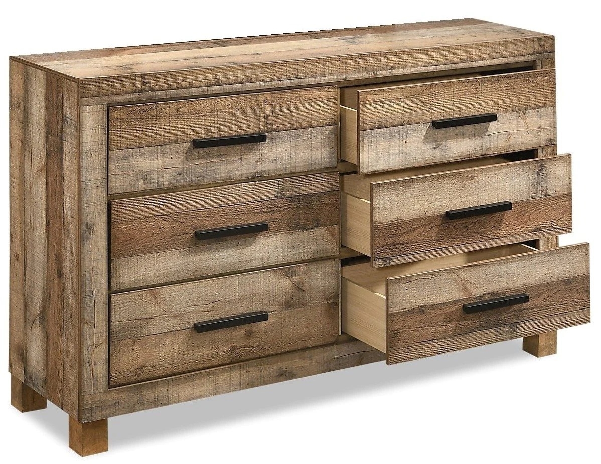 SM 8311 Wood Panel Bedroom Set w/Bookcase Headboard