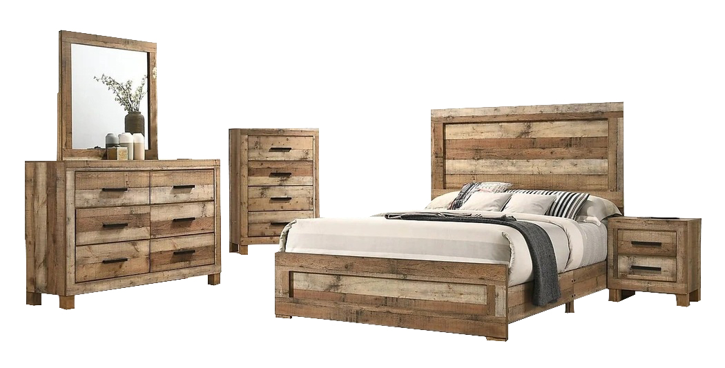 SM 8311 6pc Panel Wood Bedroom Set