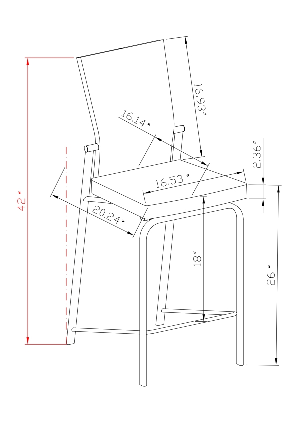 Molly Motion Back PU Counter Stool
