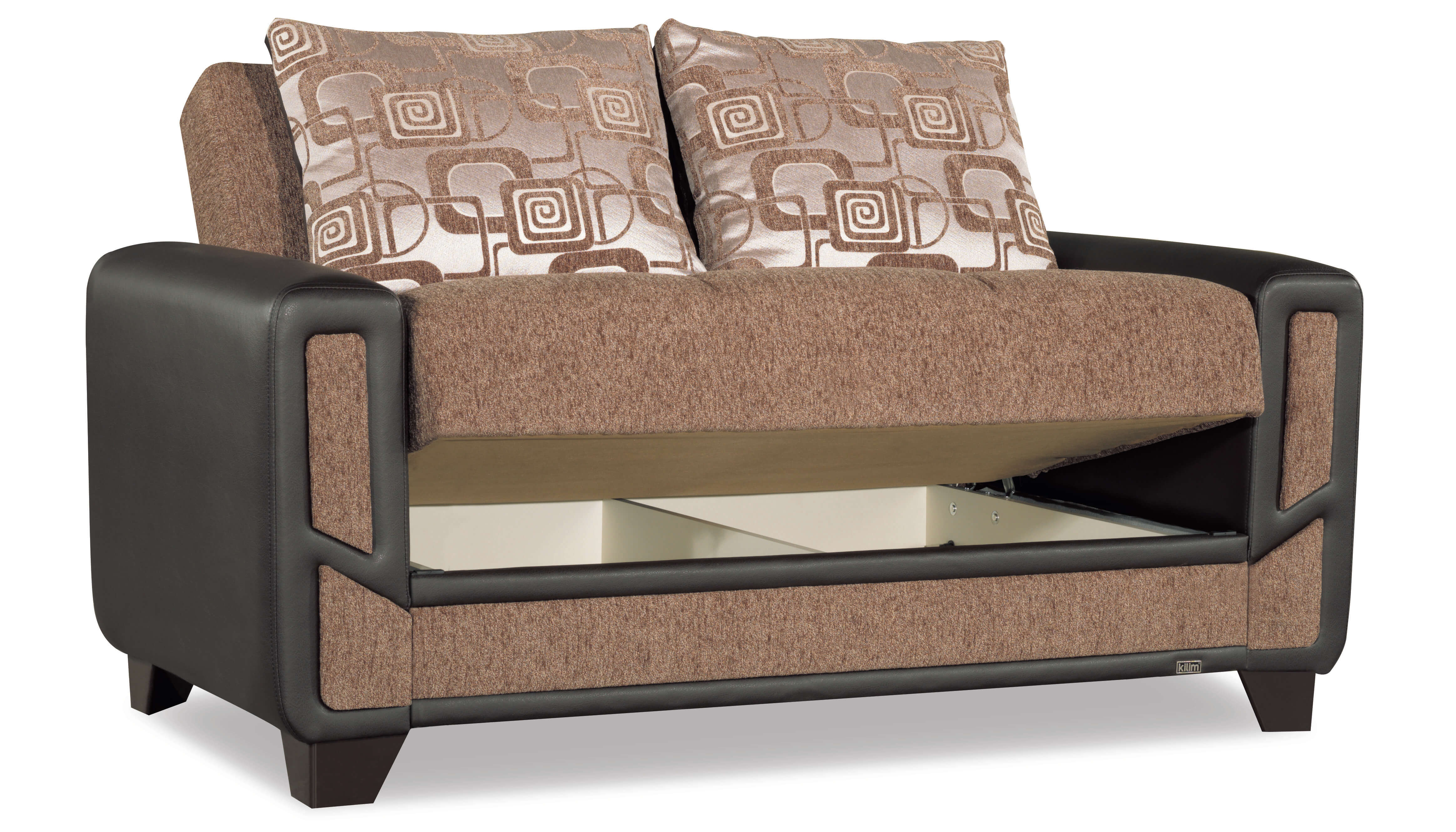 SM Mondo Fabric/PU Sleeper Loveseat