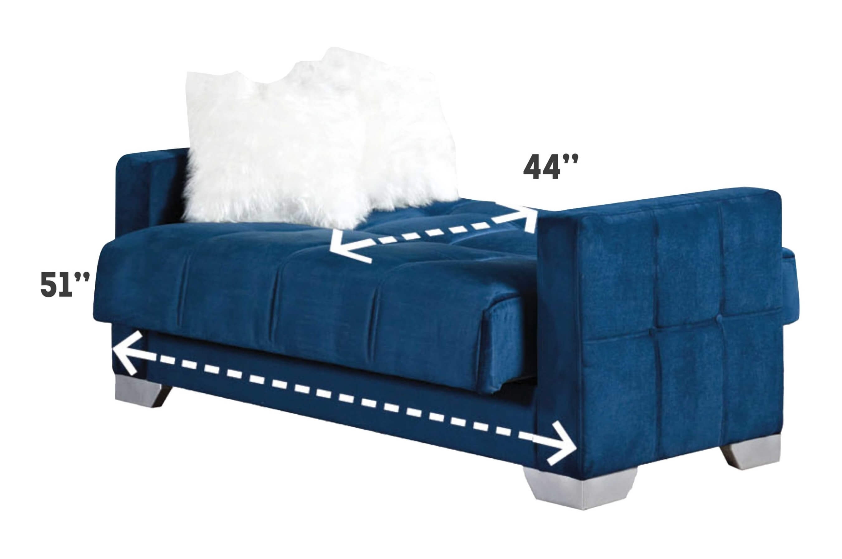 Montreal Fabric Storage Sleeper Living Room Set