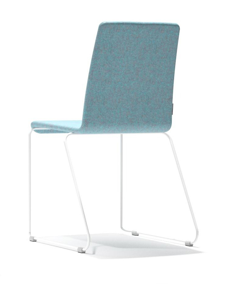 Moon 3pc Stackable Conference Chairs w/Chrome-Plated Wire Steel Frame