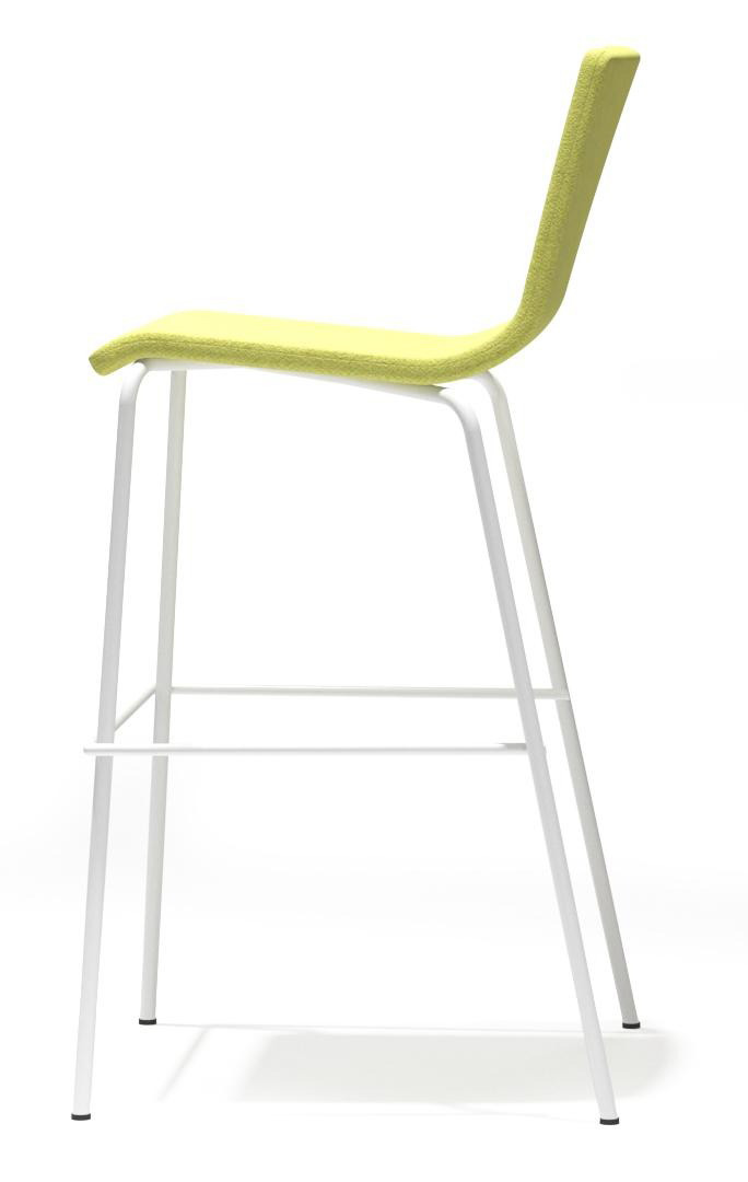 Moon High Chair w/Chromed Steel 4-Leg Frame