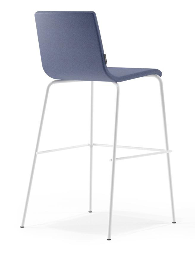 Moon High Chair w/Chromed Steel 4-Leg Frame