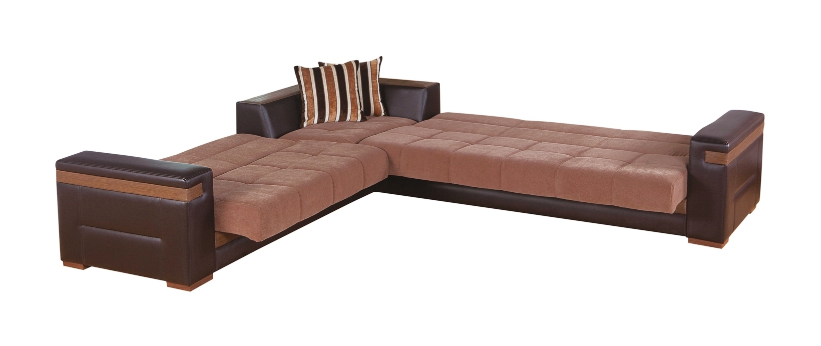 Moon Fabric/PU L-Shaped Sectional Sofa