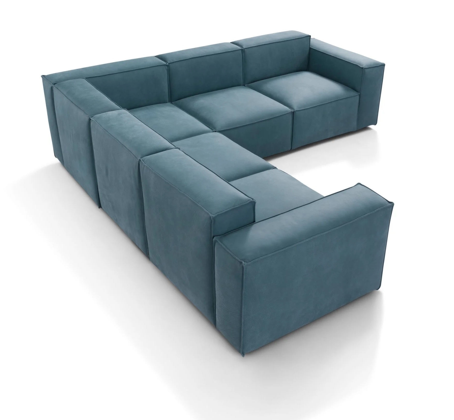 Moon Leather Modular Sectional Sofa