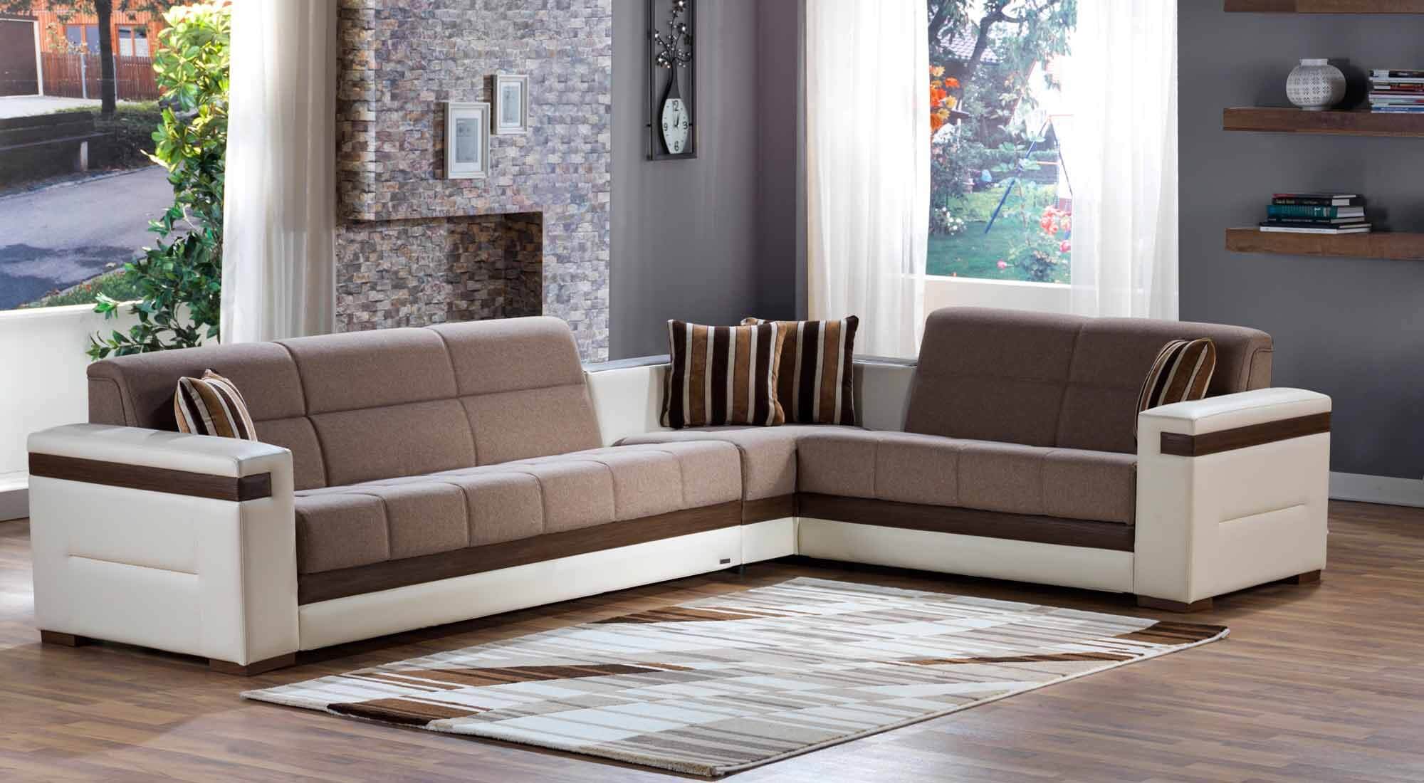Moon Sleeper Sectional Platin Mustard by Sunset (Istikbal) Furniture