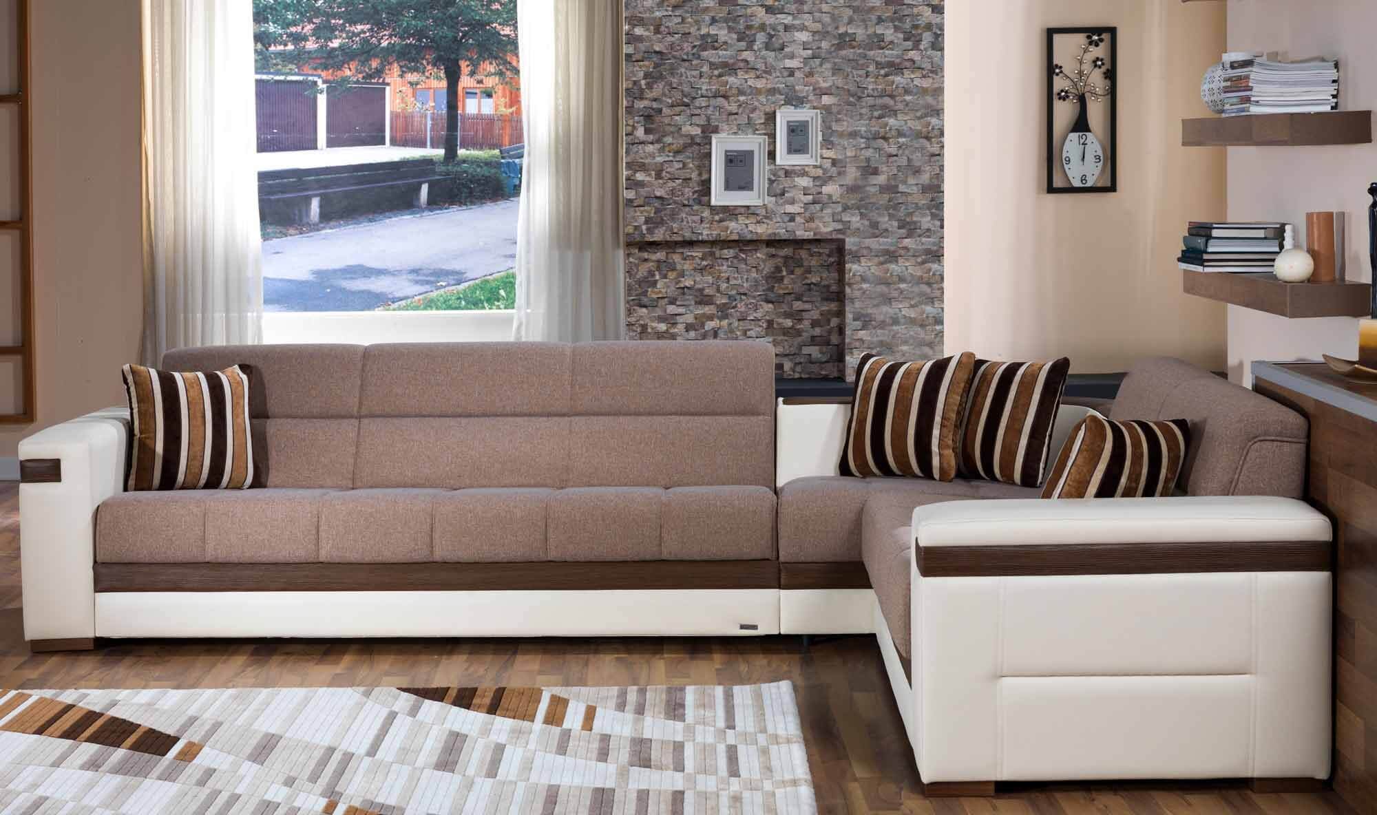 Moon Sleeper Sectional Platin Mustard by Sunset (Istikbal) Furniture