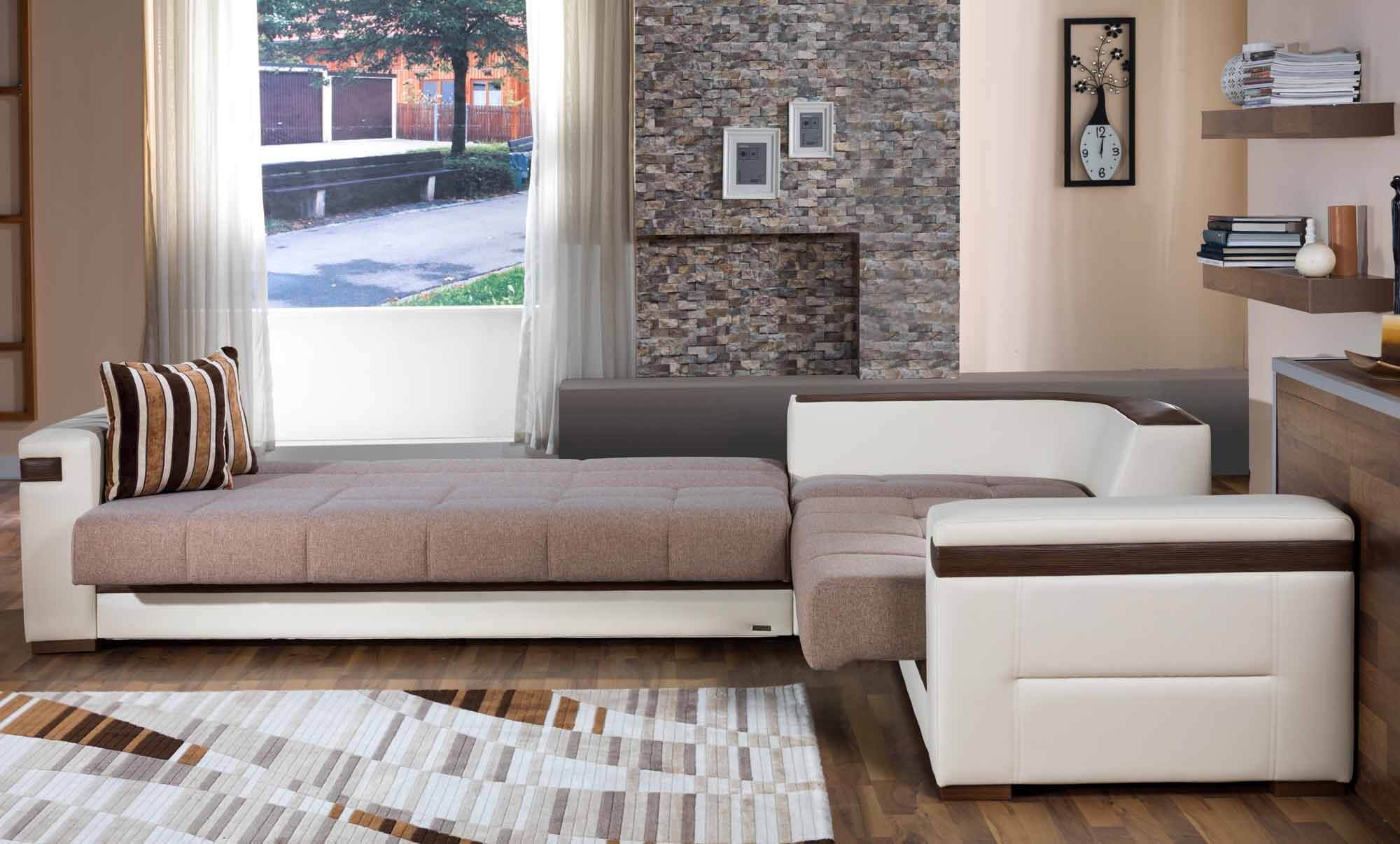 Moon Sleeper Sectional Platin Mustard by Sunset (Istikbal) Furniture
