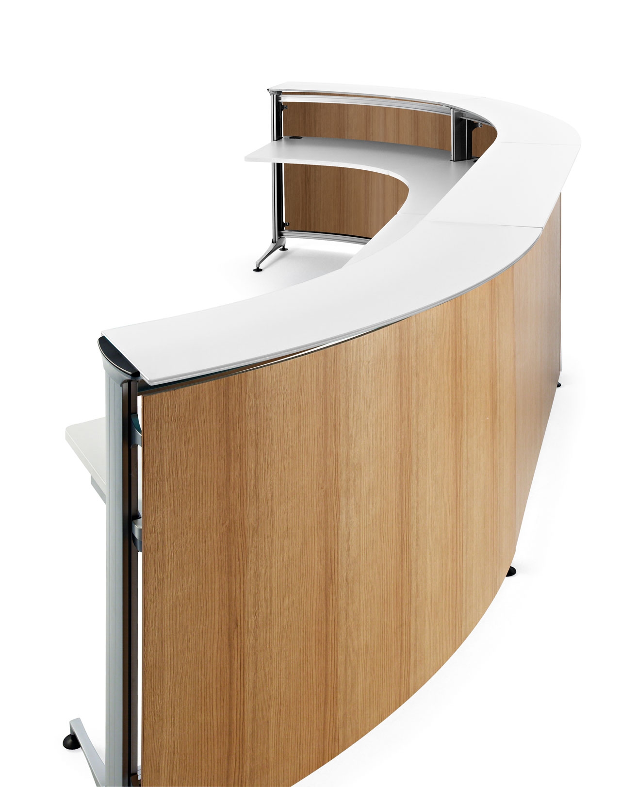 Informa Madera Curved Reception Desk