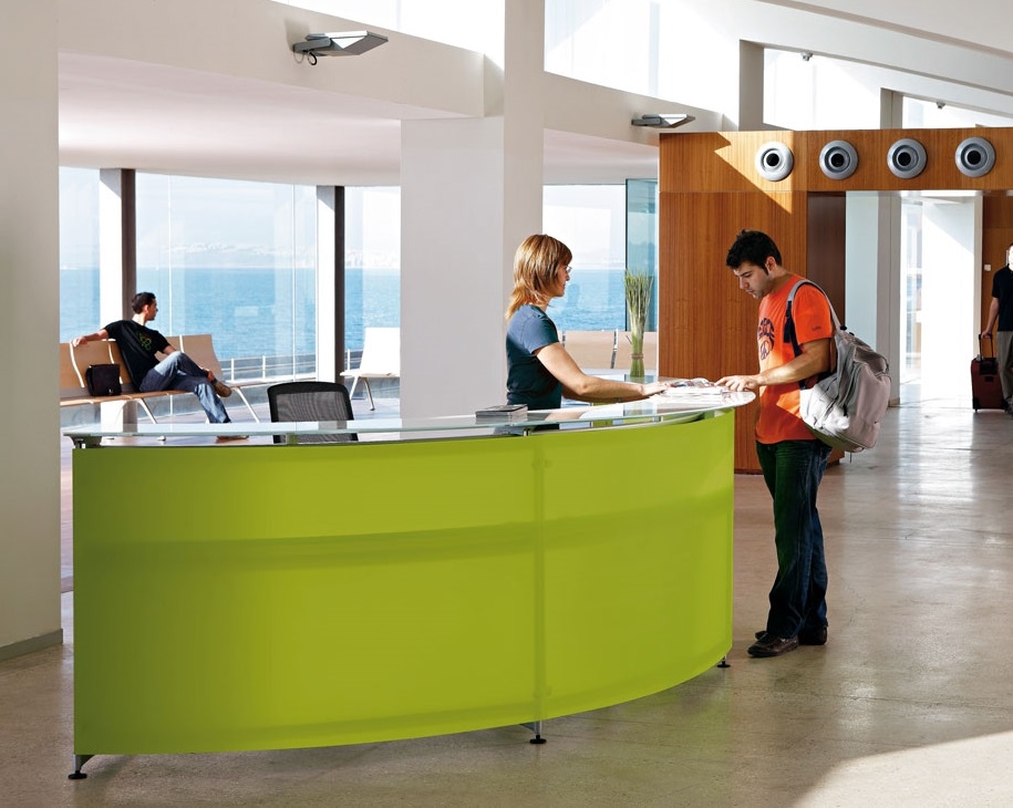 Informa Methacrylate Reception Desk by Actiu