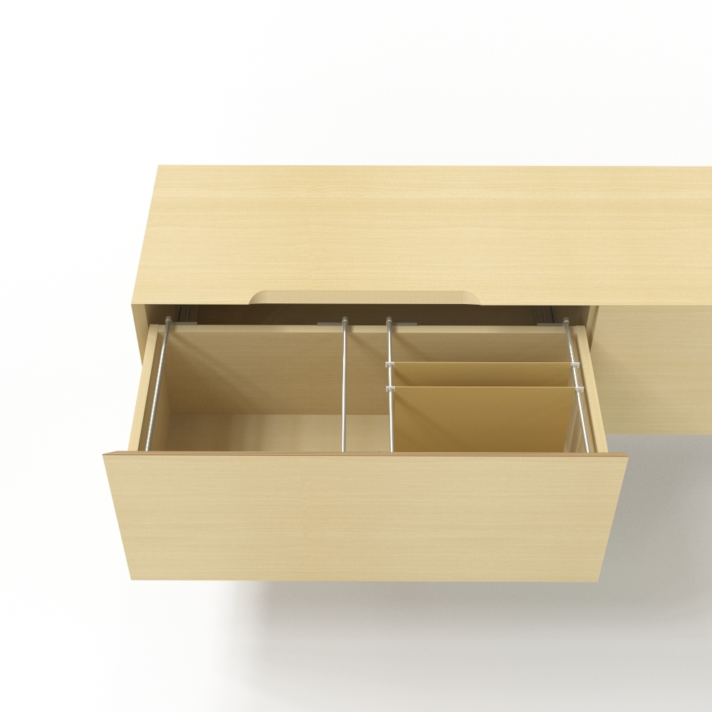 Move&Lead Wall Fixed Storage Pedestal with 2 Drawers